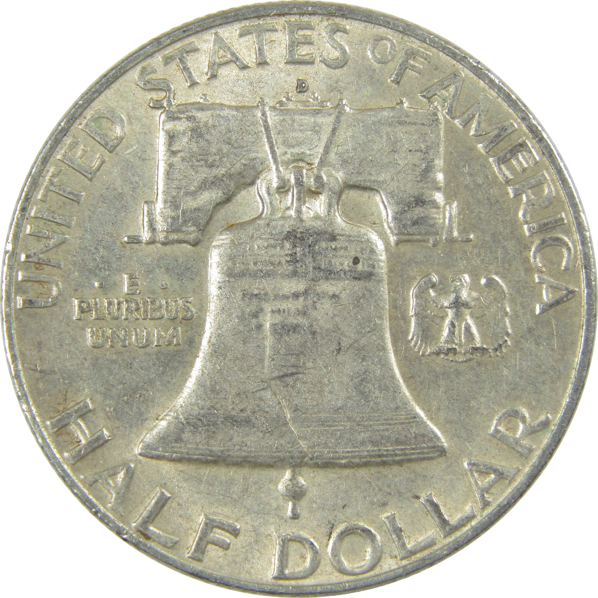 1959 D Franklin Half Dollar AU About Uncirculated Silver 50c Coin