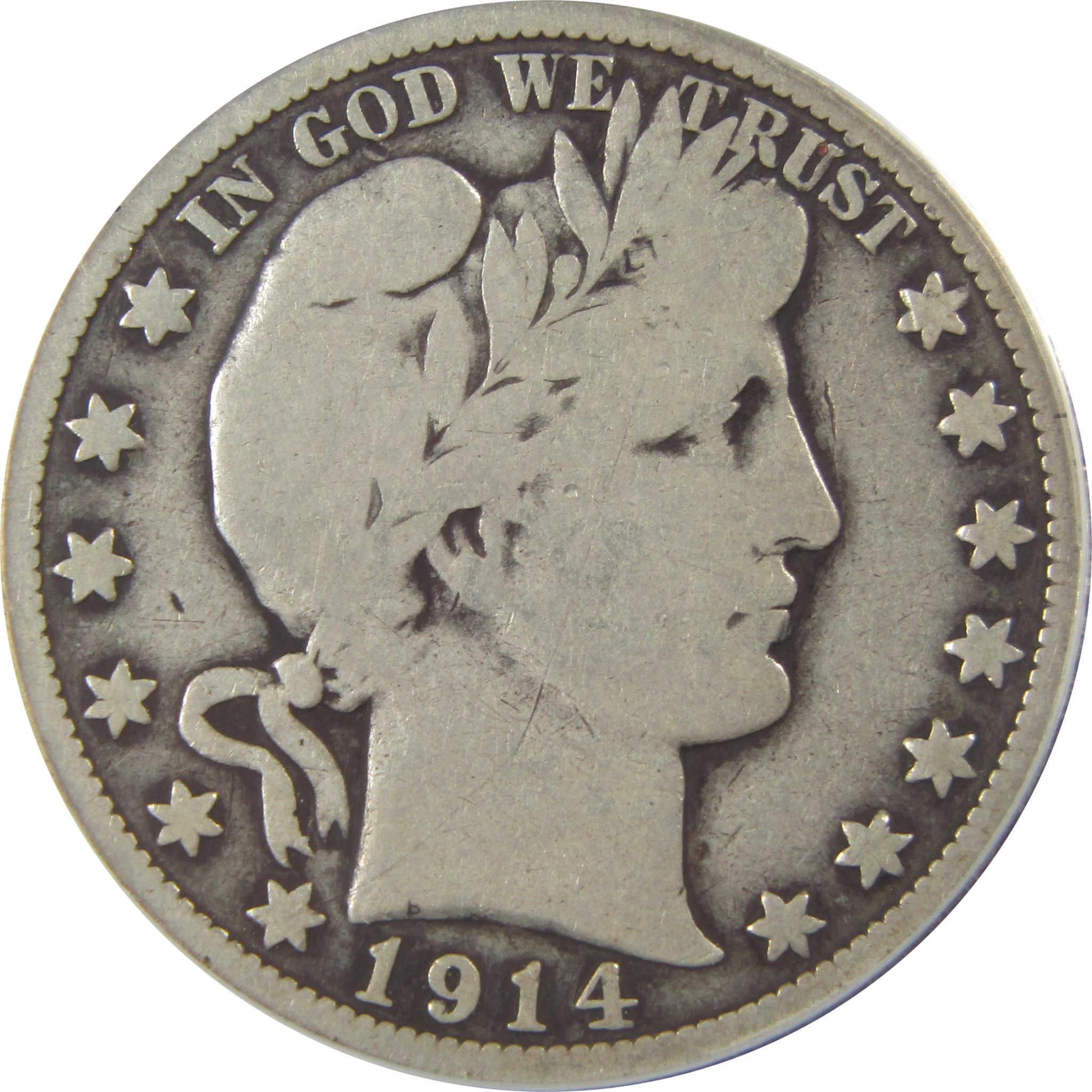 1914 Barber Half Dollar VG 8 ANACS Silver 50c Coin SKU:I22234