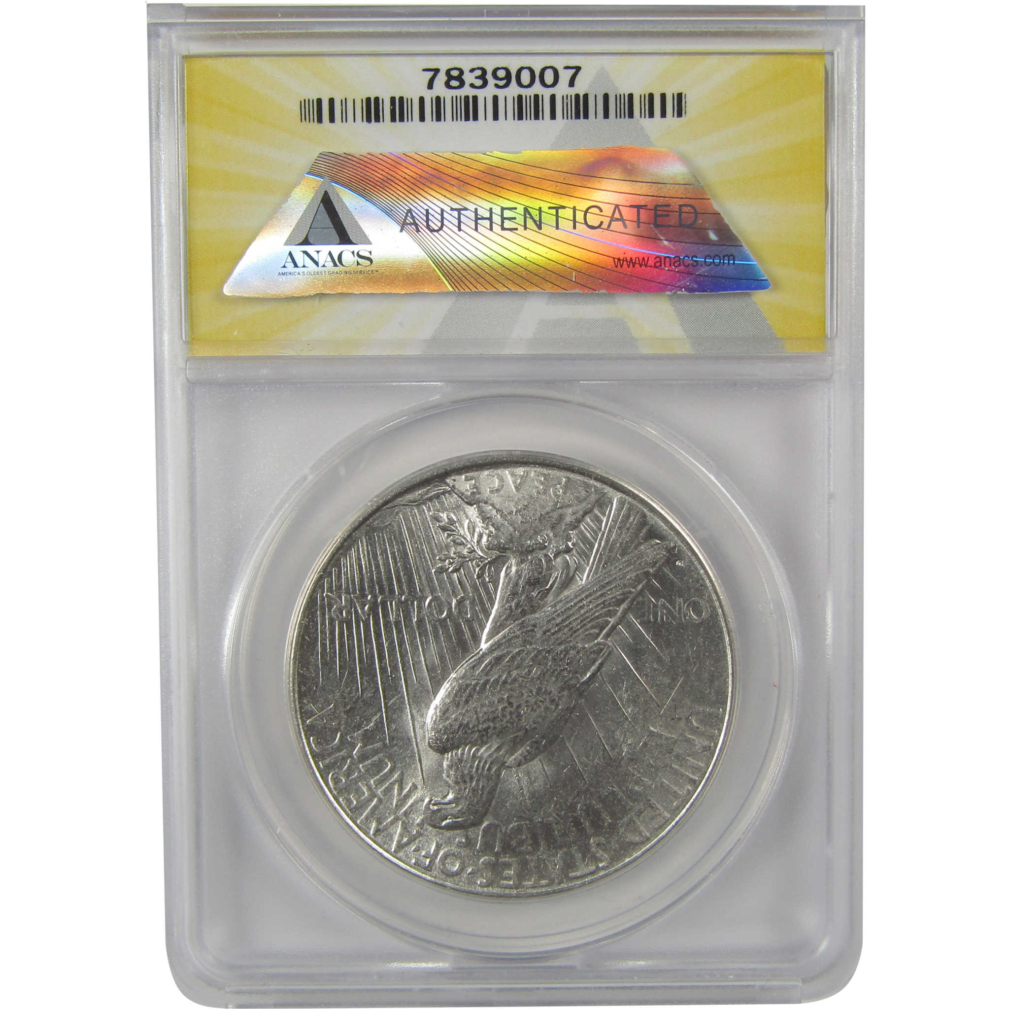 1923 D Peace Dollar AU 58 ANACS Silver $1 Coin SKU:I22156
