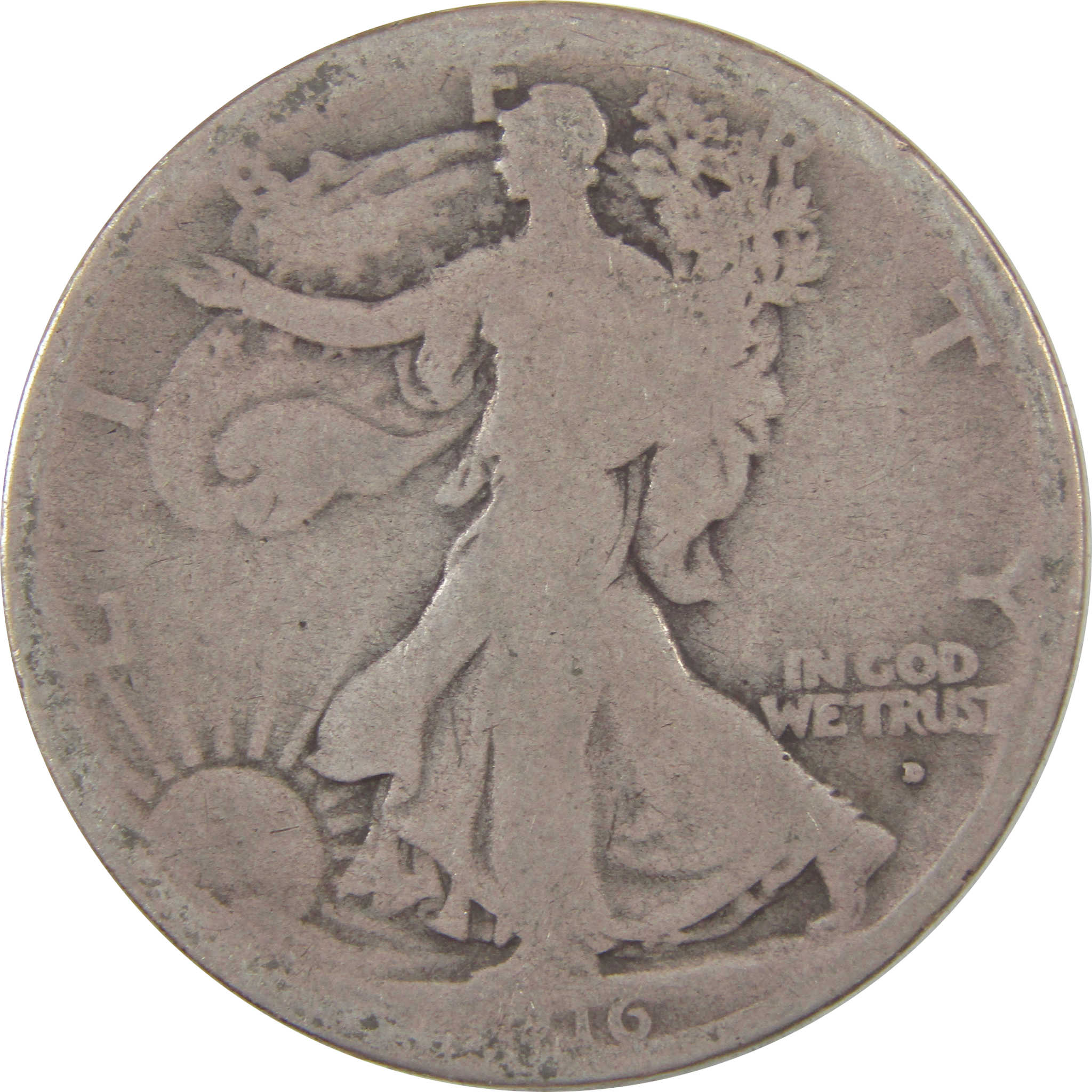 1916 D Liberty Walking Half Dollar AG About Good Silver SKU:I18829