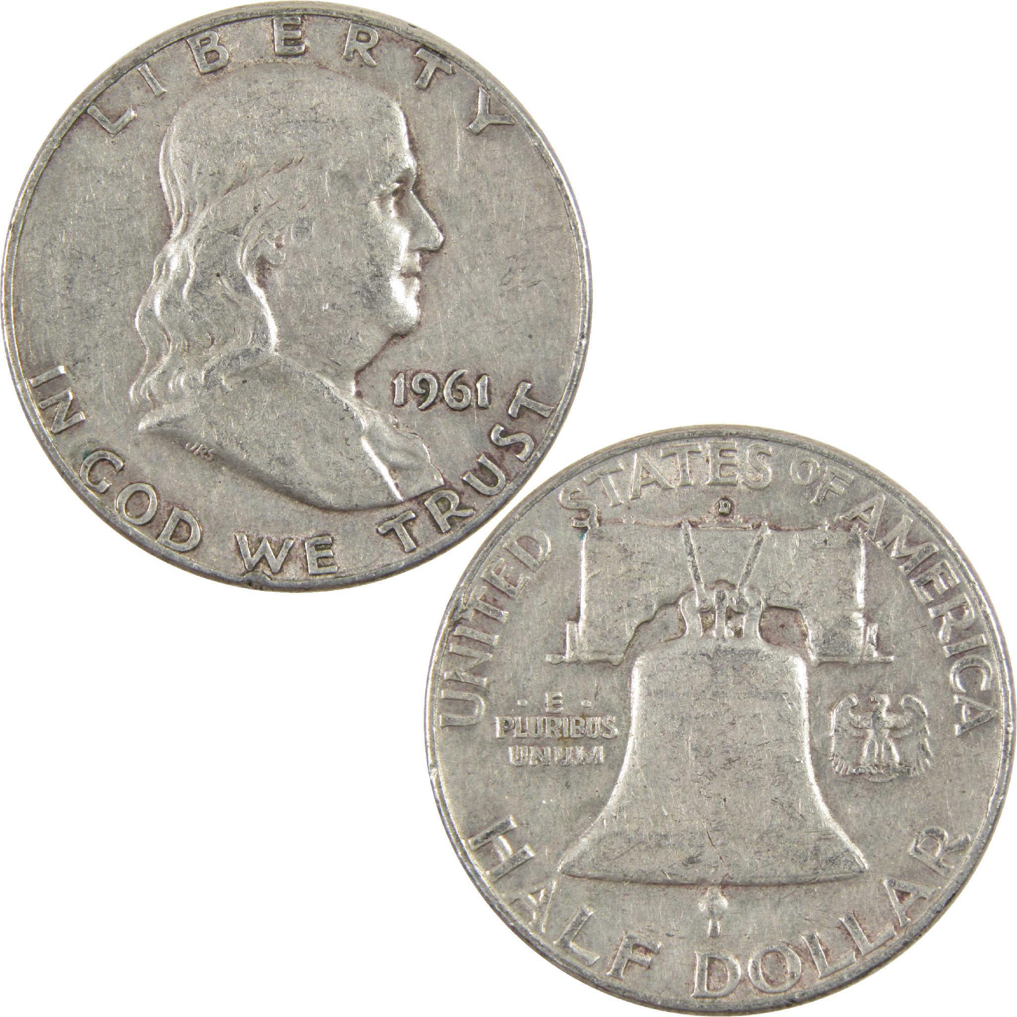 1961 D Franklin Half Dollar G Good Silver 50c Coin