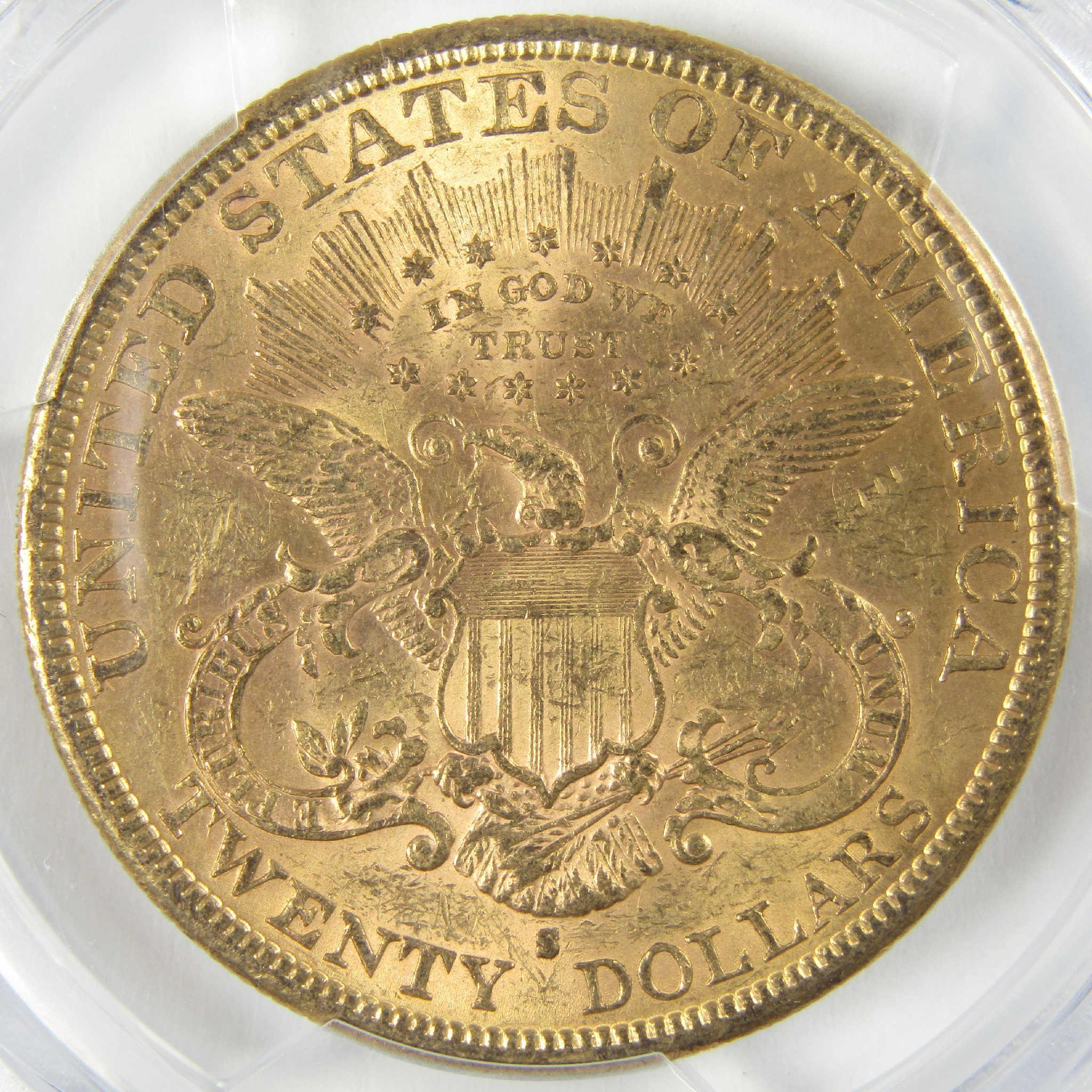 1877 S Liberty Head Gold $20 Double Eagle MS 61 PCGS Uncirculated Coin