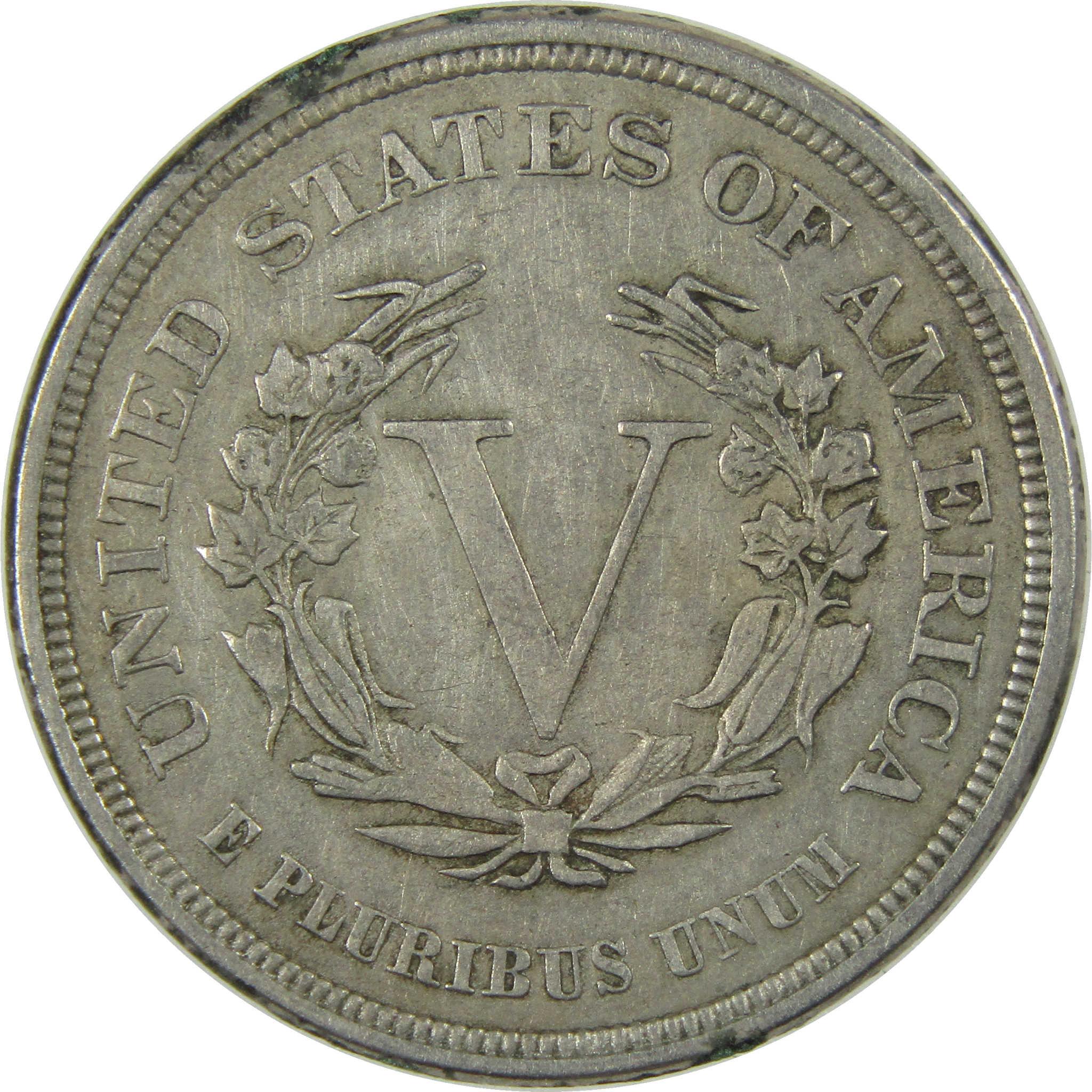 1883 No Cents Liberty Head V Nickel VF Very Fine 5c Coin SKU:I27247