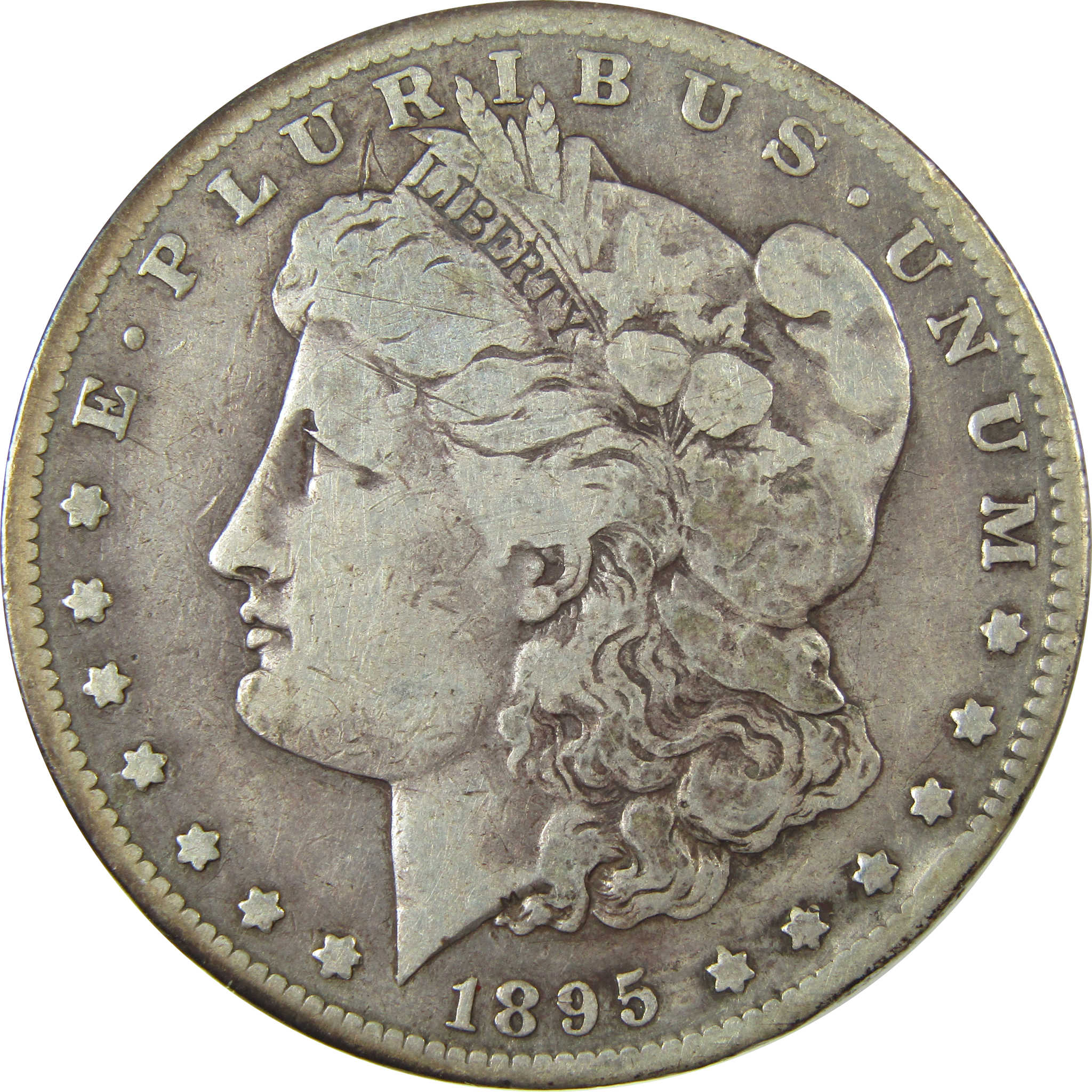 1895 S Morgan Silver Dollar F Fine $1 Coin Collectible SKU:CP1376 - Morgan coin - Morgan silver dollar - Morgan silver dollar for sale - Profile Coins & Collectibles
