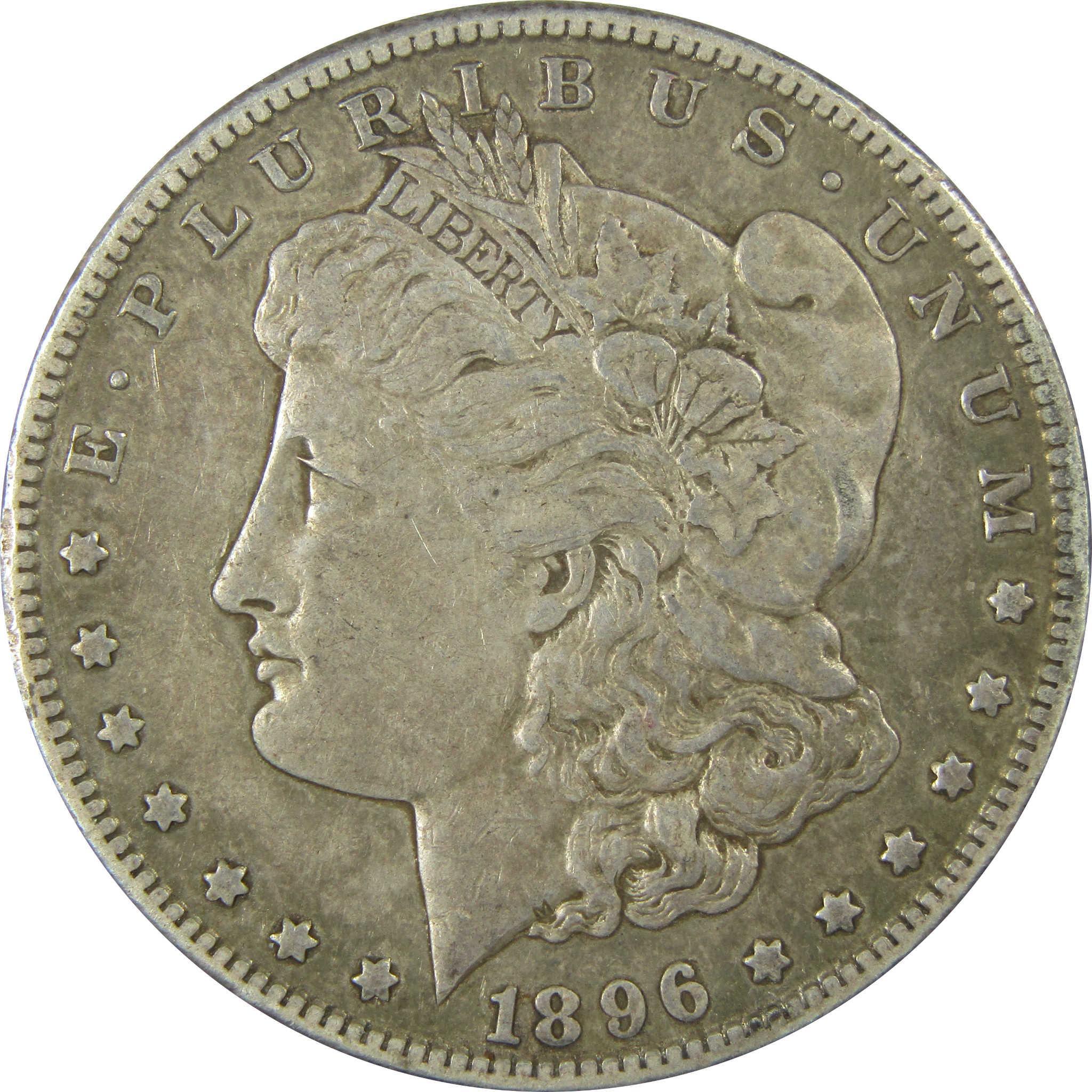 1896 S Morgan Silver Dollar VF Very Fine $1 Coin SKU:I25924 - Morgan coin - Morgan silver dollar - Morgan silver dollar for sale - Profile Coins & Collectibles