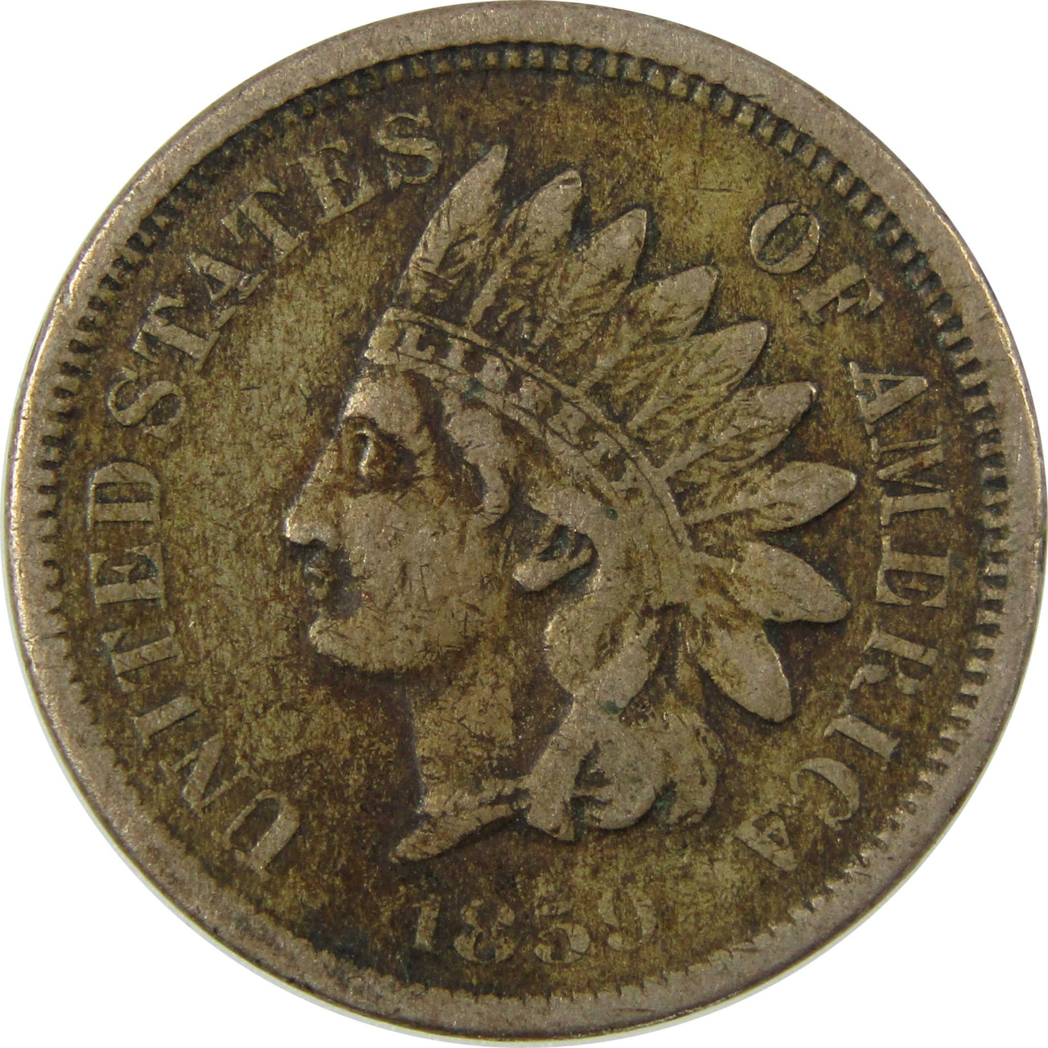1859 Indian Head Cent VF Very Fine Penny 1c Coin SKU:CP1323