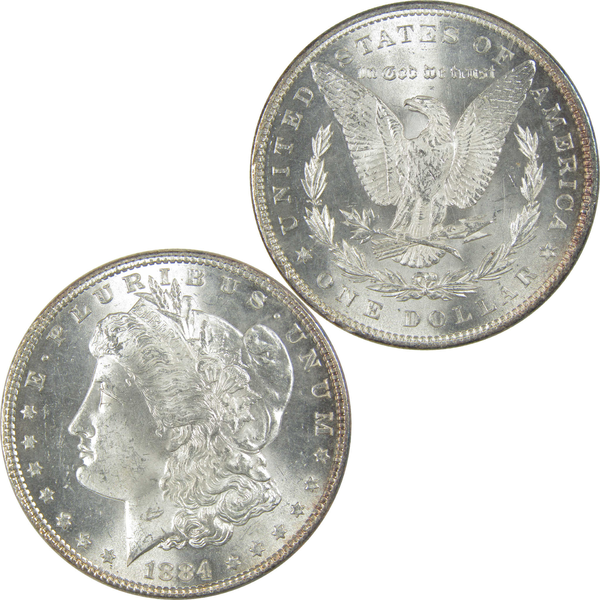 1884 Morgan Dollar BU Very Choice Uncirculated Silver $1 Coin - Morgan coin - Morgan silver dollar - Morgan silver dollar for sale - Profile Coins & Collectibles