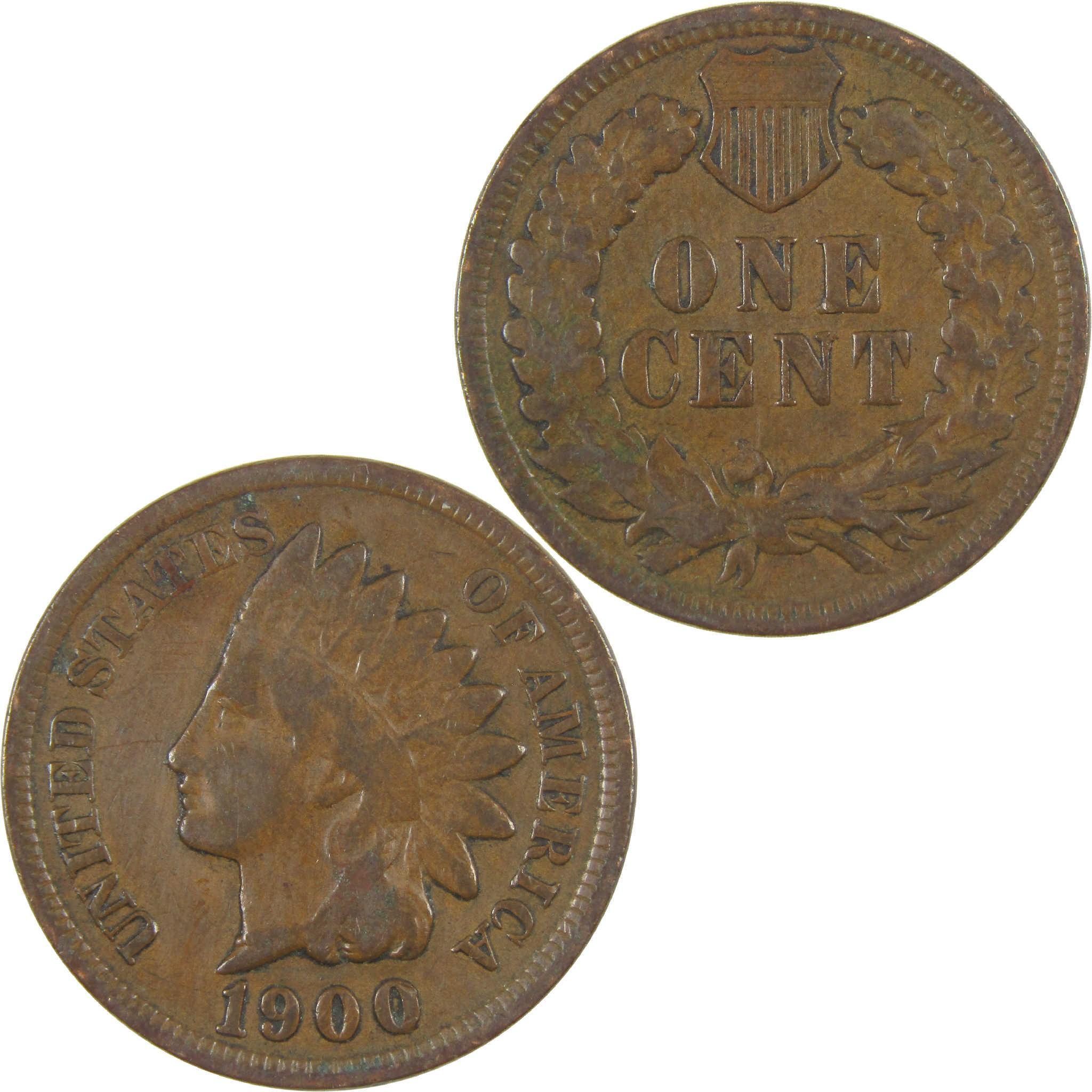 1900 Indian Head Cent G Good Penny 1c Coin Collectible