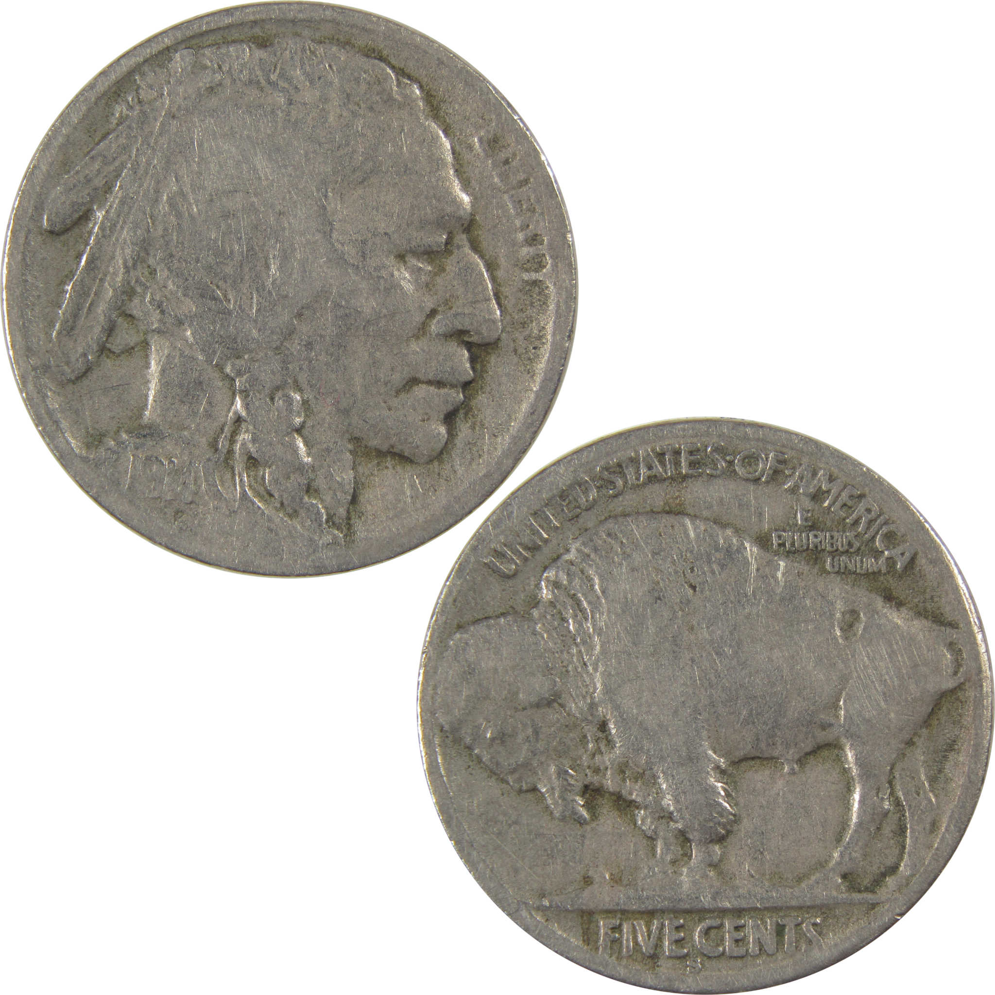 1914 S Indian Head Buffalo Nickel VG Very Good 5c Coin SKU:I23731