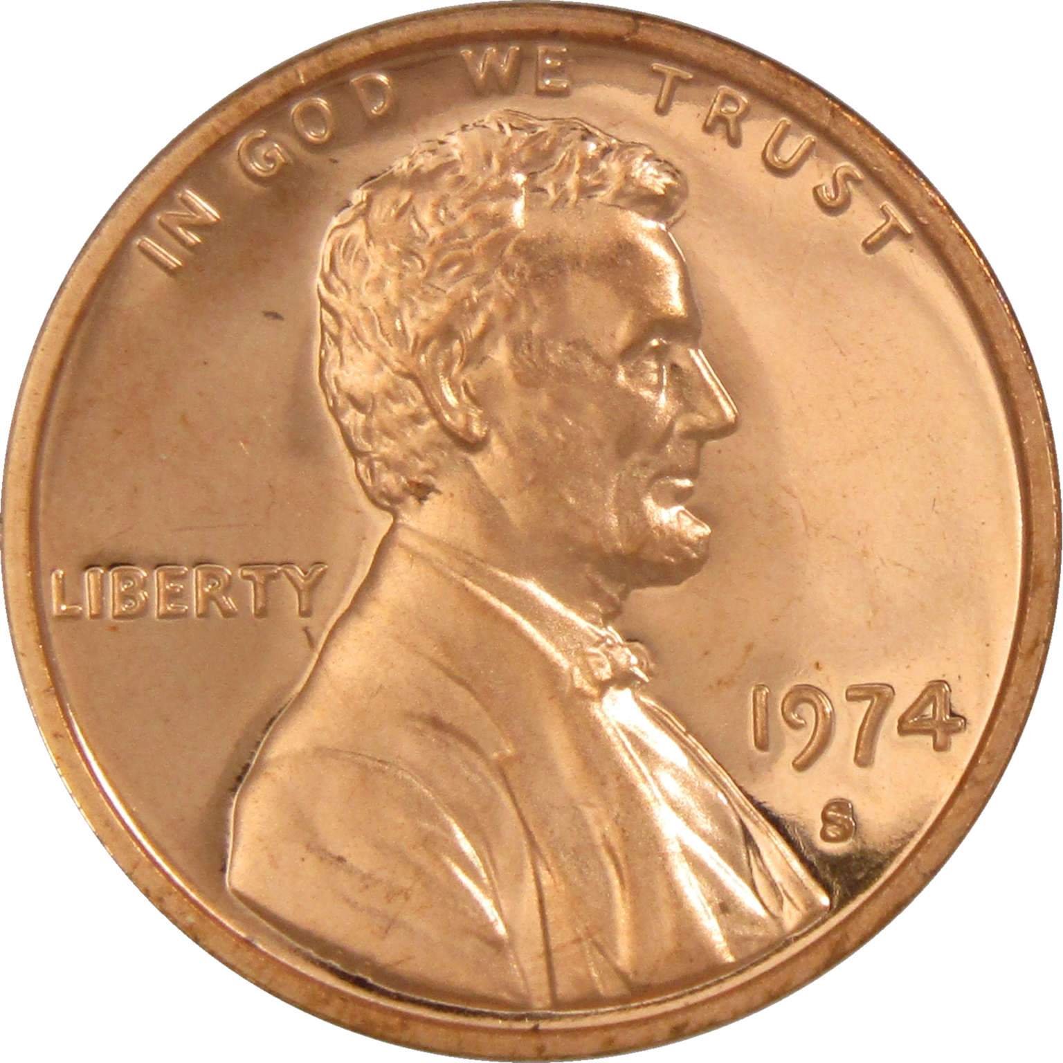 1974 S Lincoln Memorial Cent Choice Proof Penny 1c Coin
