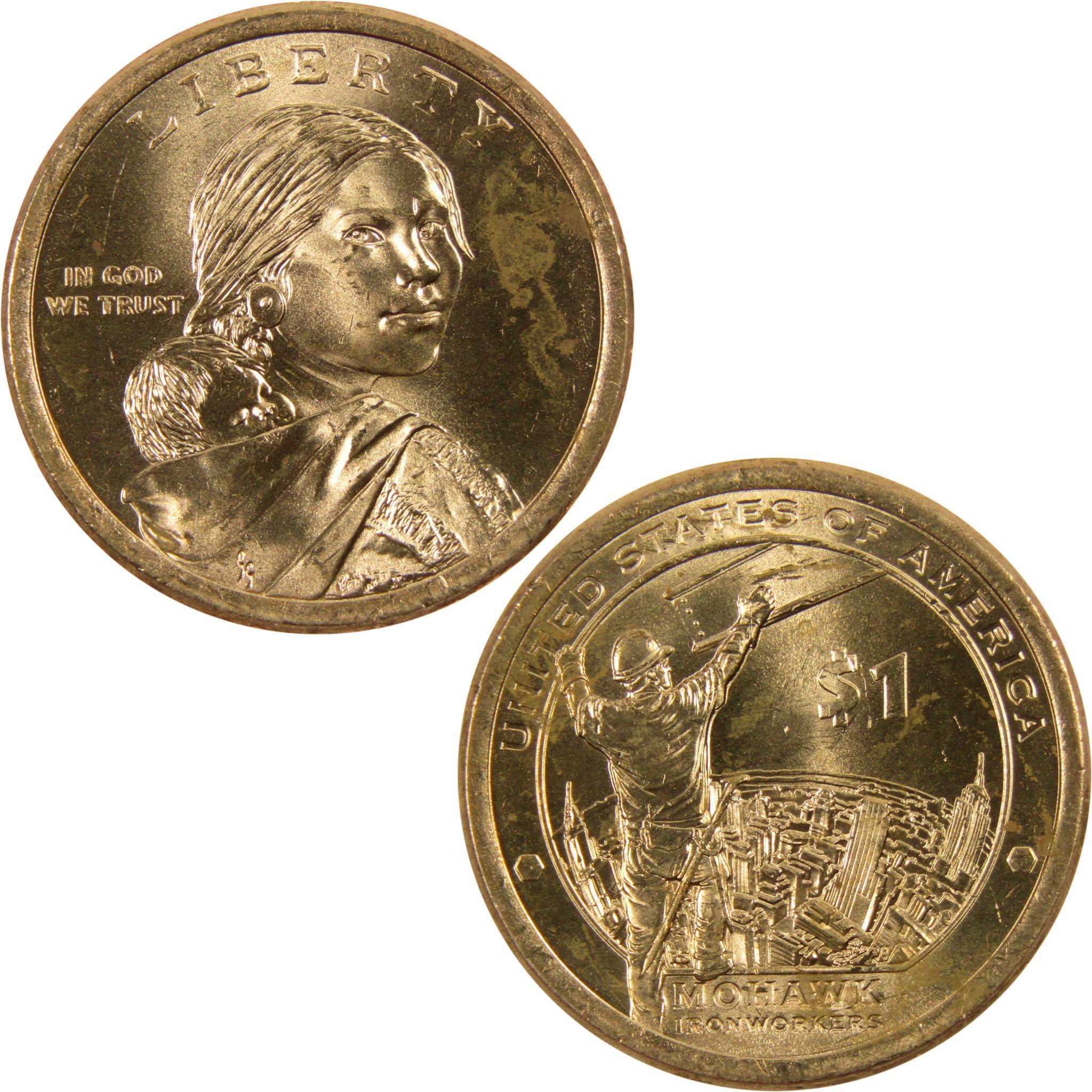 2015 P Mohawk Ironworkers Native American Dollar BU Uncirculated $1