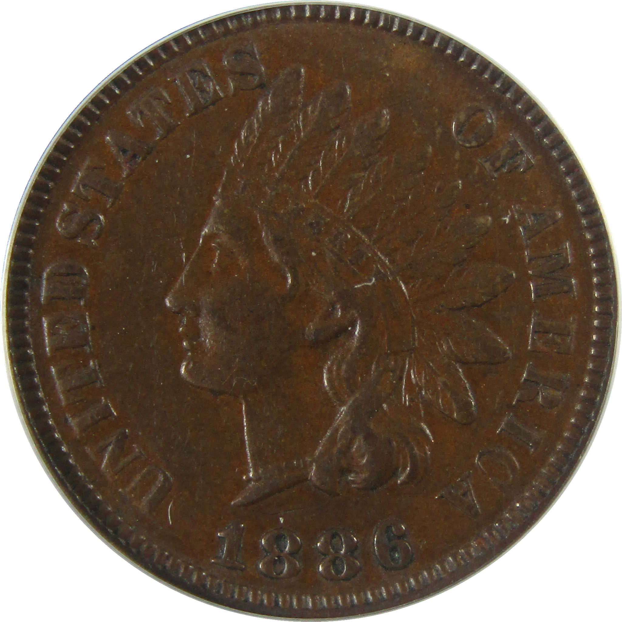 1886 Type 1 Indian Head Cent EF 45 ANACS Penny 1c Coin SKU:I28063