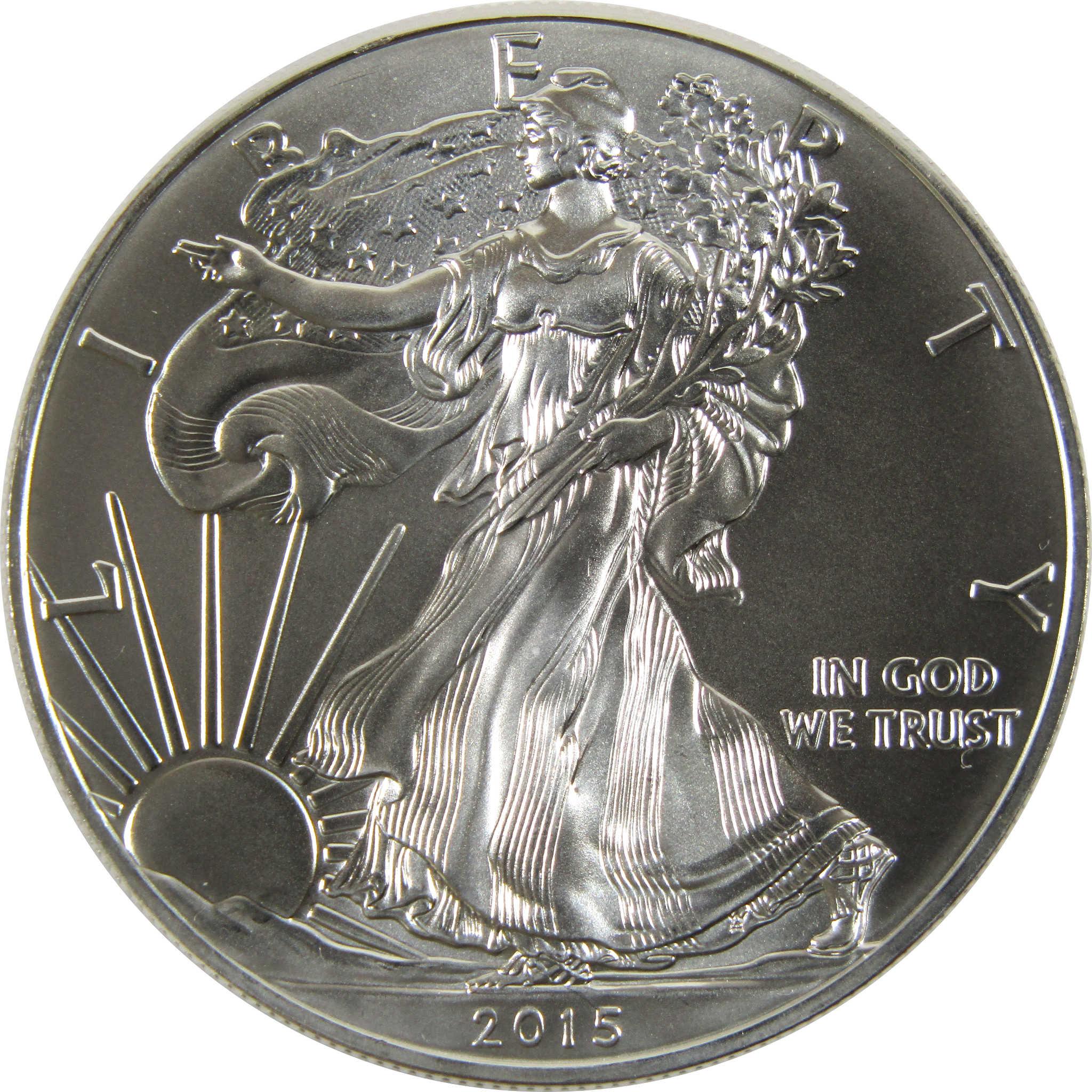 2015 American Eagle BU Uncirculated 1 oz .999 Silver Bullion $1 Coin
