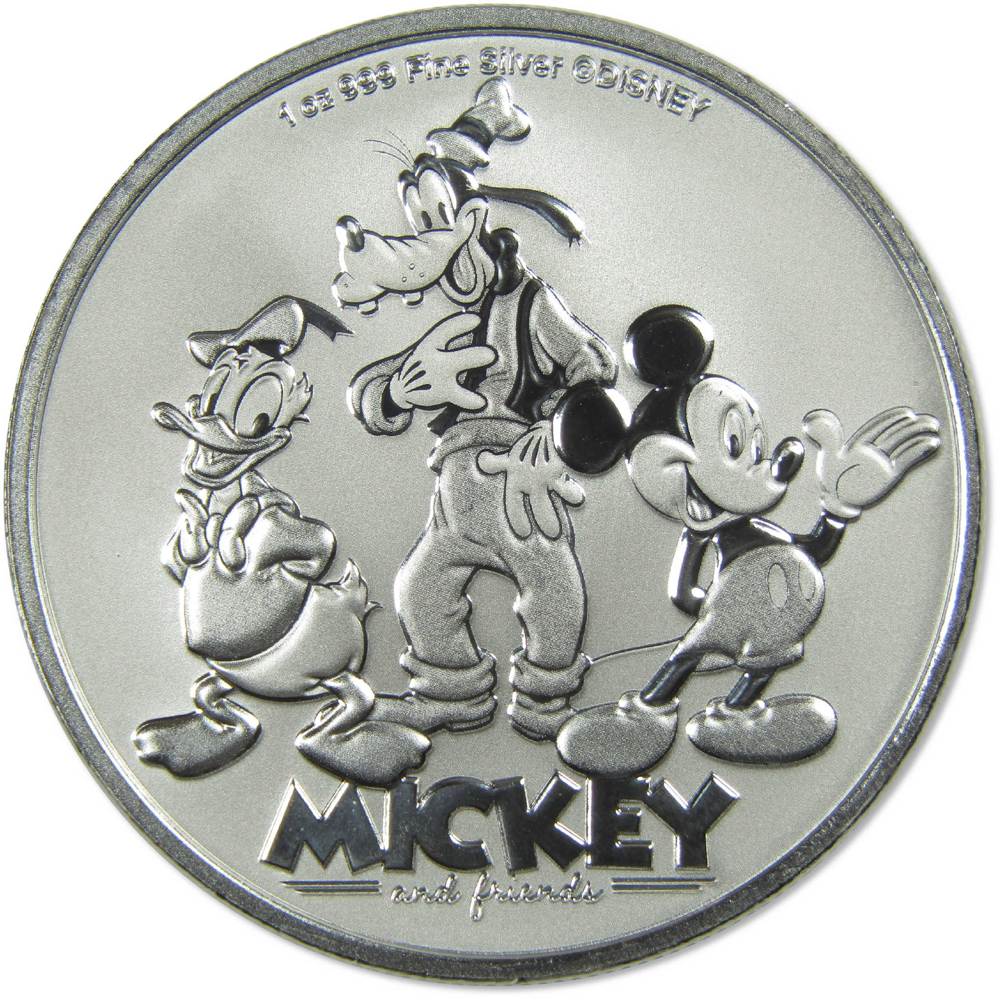 Disney Mickey Mouse & Friends BU 1 oz .999 Silver Bullion $2 2025 Niue