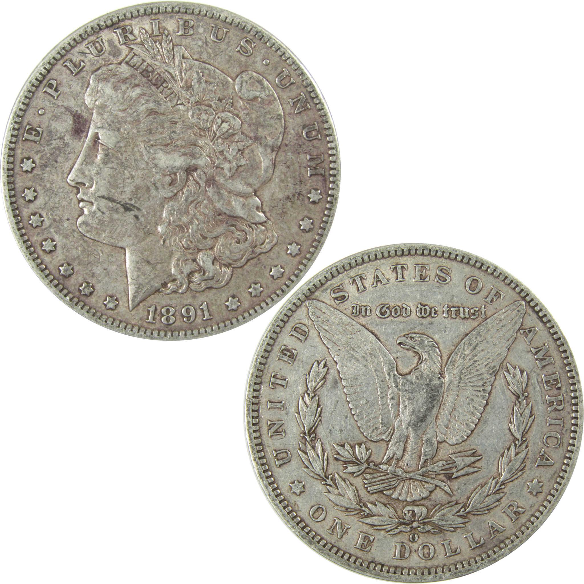1891 O VAM-1A E on Reverse Morgan Silver Dollar VF Very Fine SKU:CP646 - Morgan coin - Morgan silver dollar - Morgan silver dollar for sale - Profile Coins & Collectibles