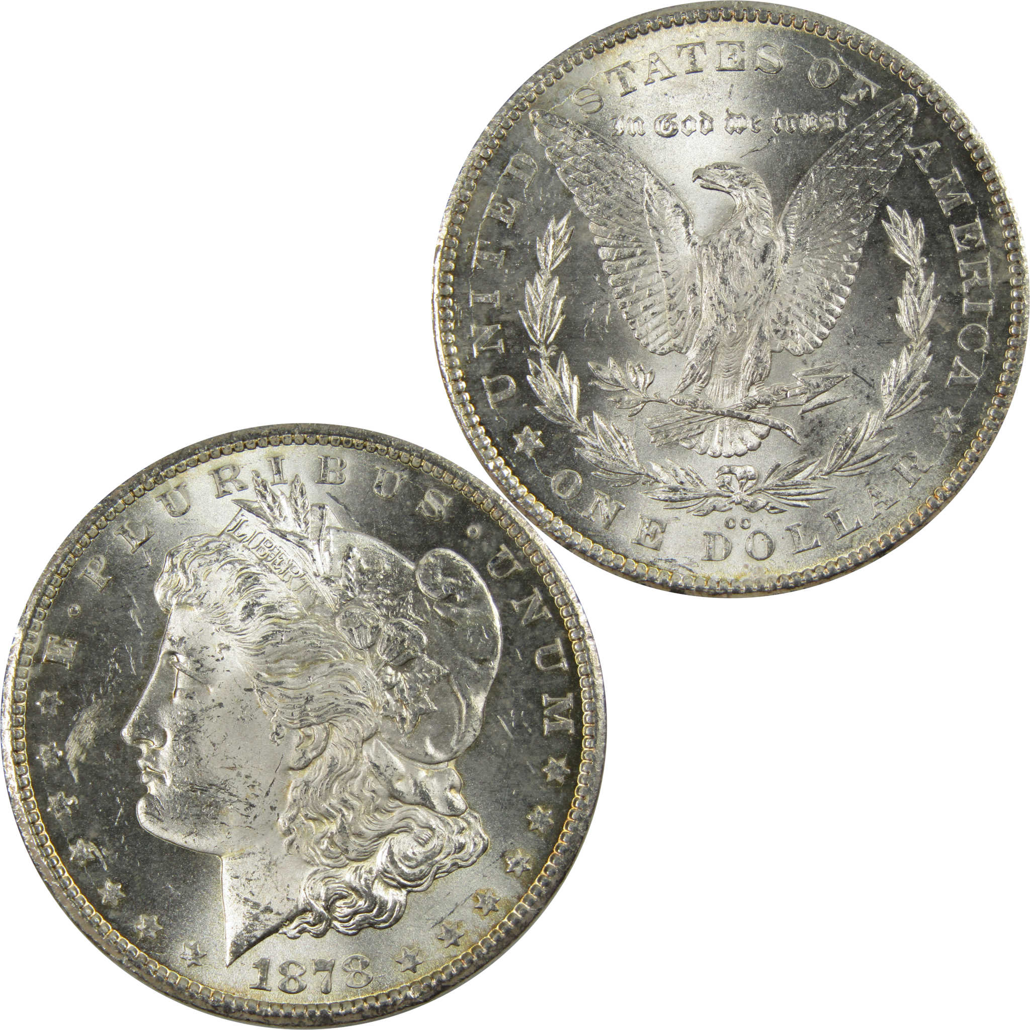 1878 CC Morgan Dollar BU Uncirculated 90% Silver $1 Coin SKU:I7790 - Morgan coin - Morgan silver dollar - Morgan silver dollar for sale - Profile Coins & Collectibles
