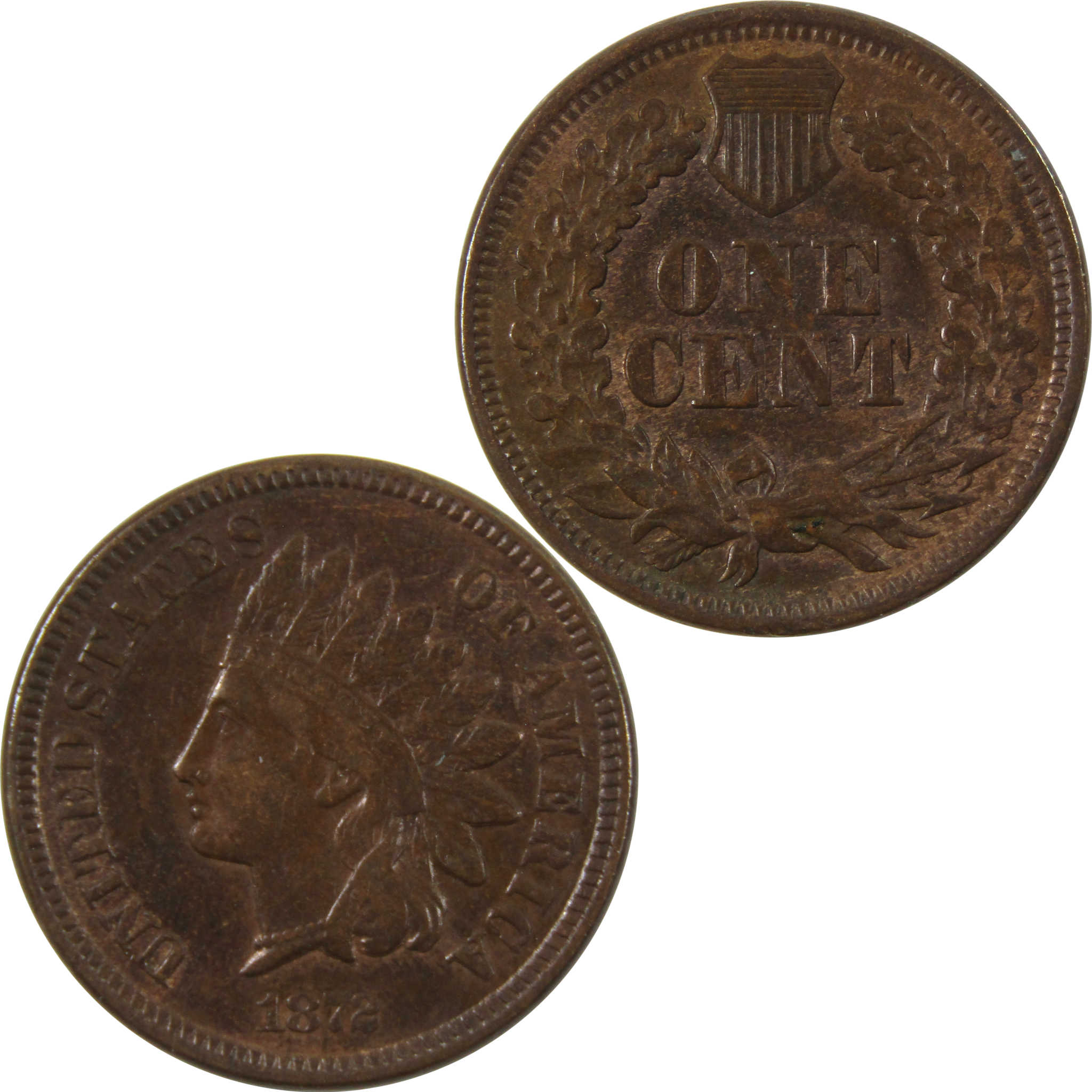 1872 Indian Head Cent XF EF Extremely Fine Penny 1c Coin SKU:I9597