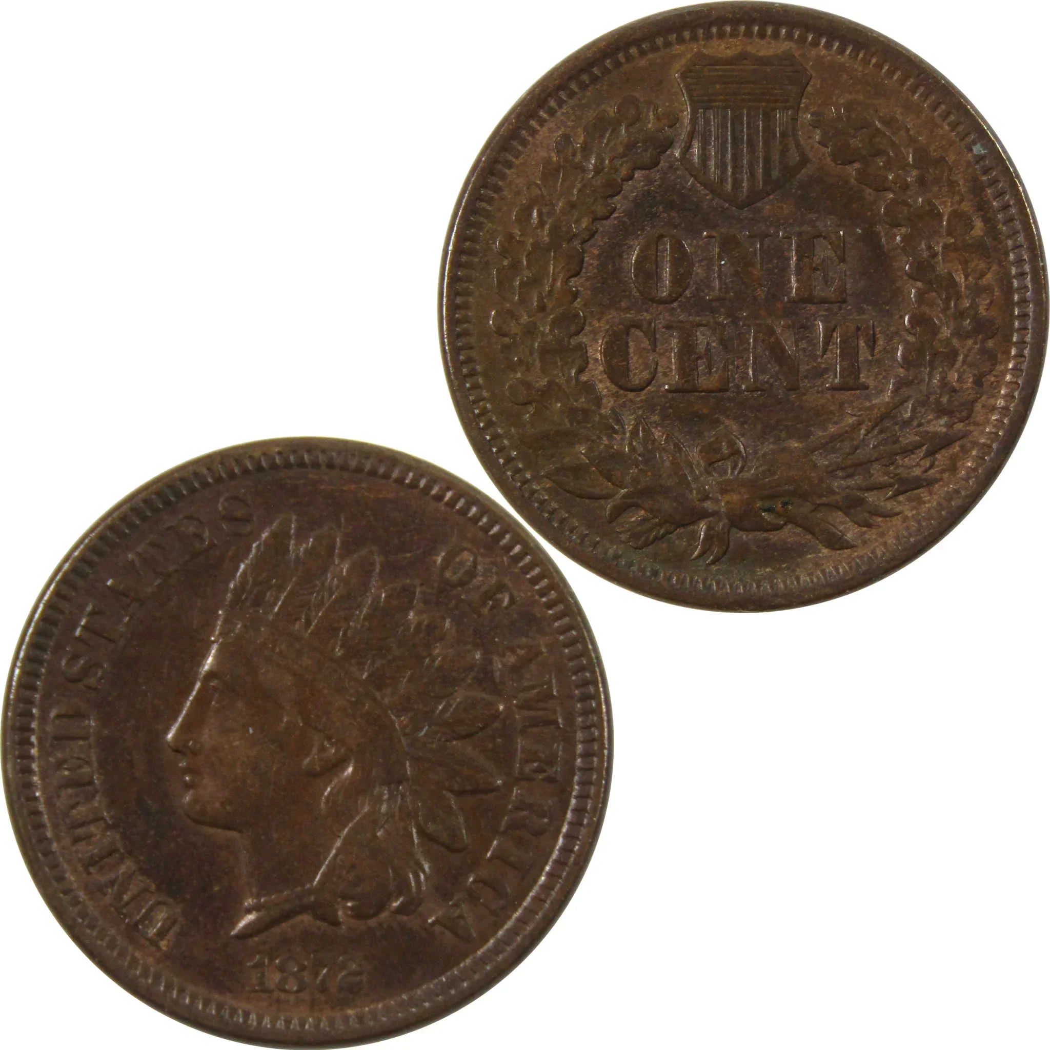 1872 Indian Head Cent XF EF Extremely Fine Penny 1c Coin SKU:I9597
