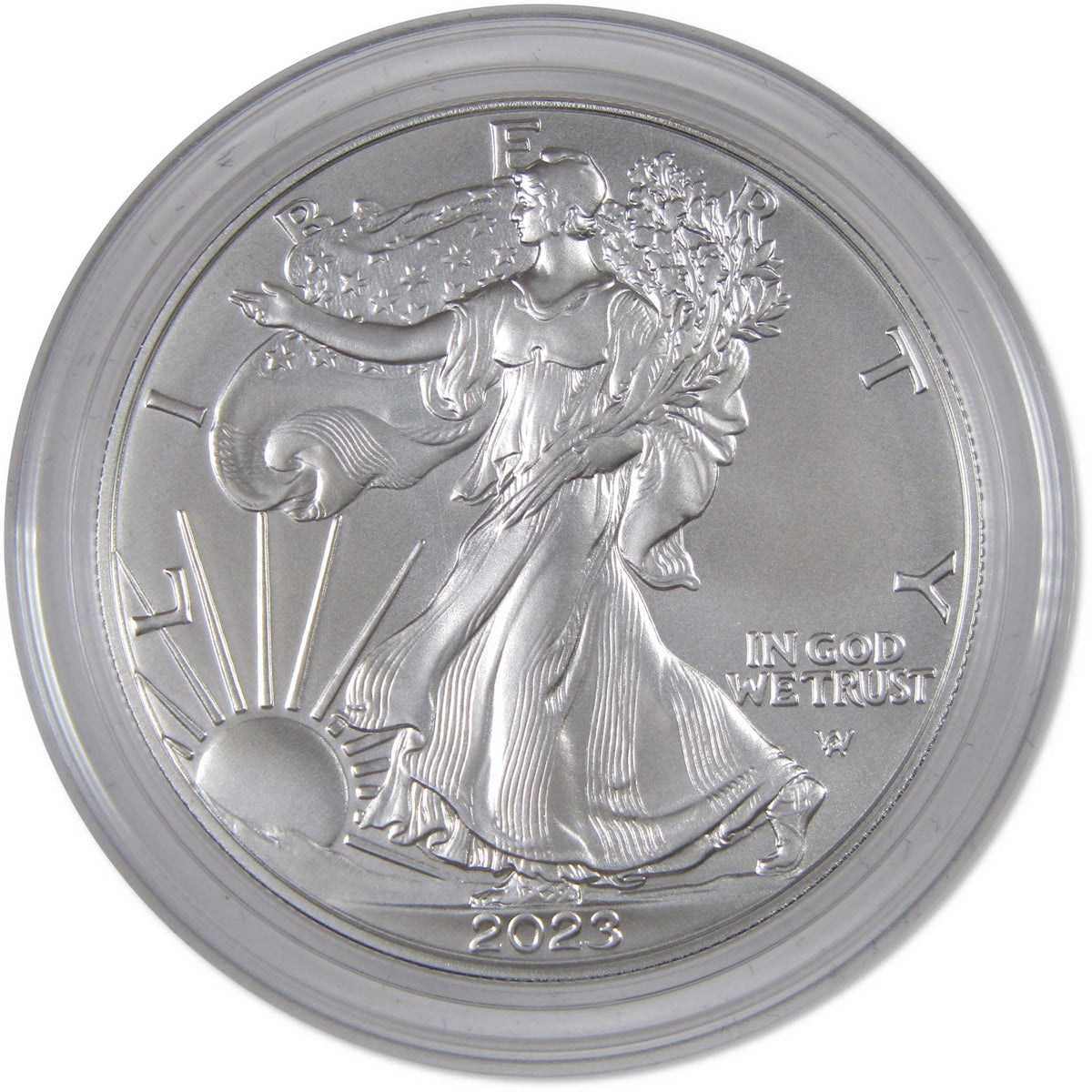 2023 W American Silver Eagle Uncirculated Burnished $1 Coin OGP COA