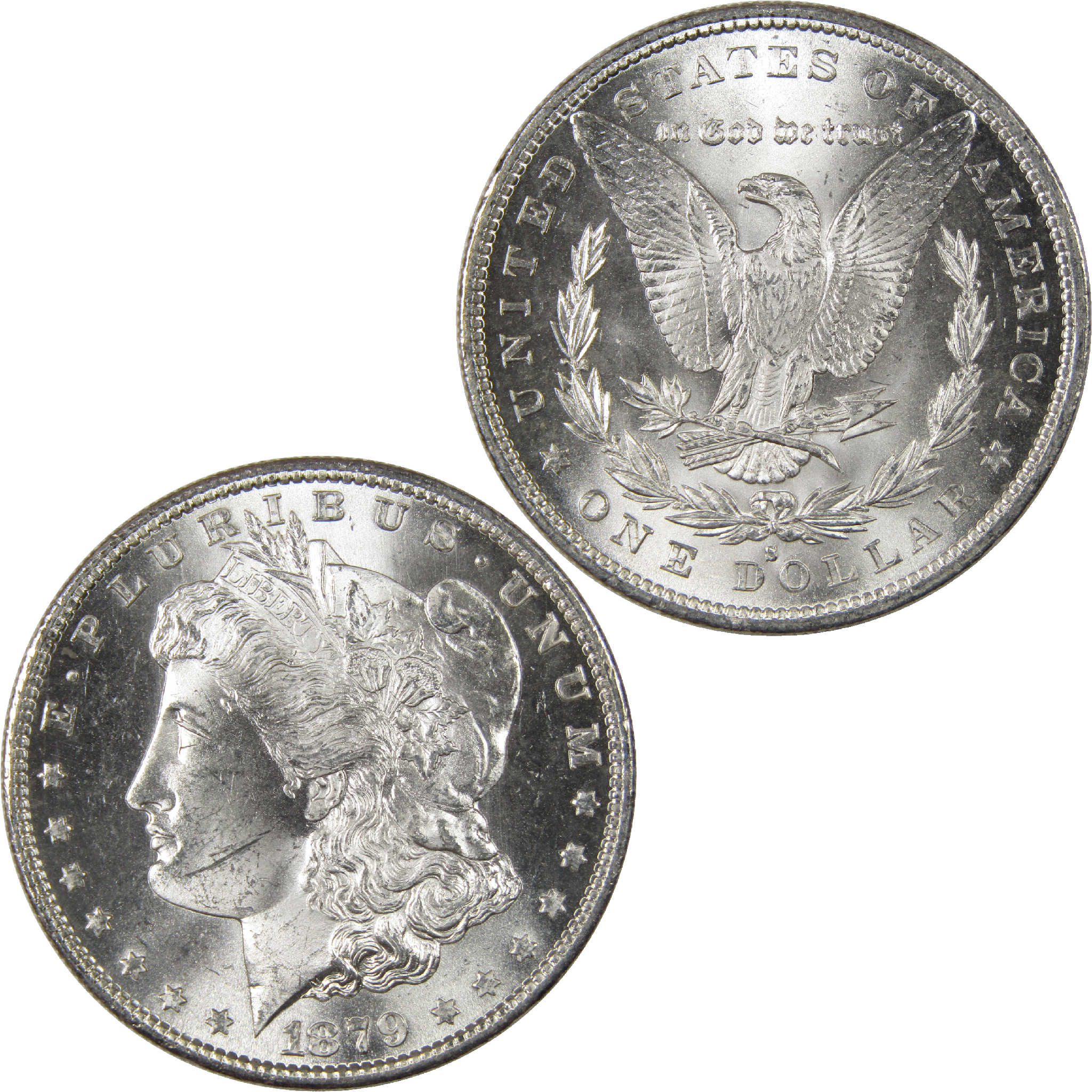 1879 S Morgan Dollar Uncirculated Silver $1 Coin - Morgan coin - Morgan silver dollar - Morgan silver dollar for sale - Profile Coins & Collectibles