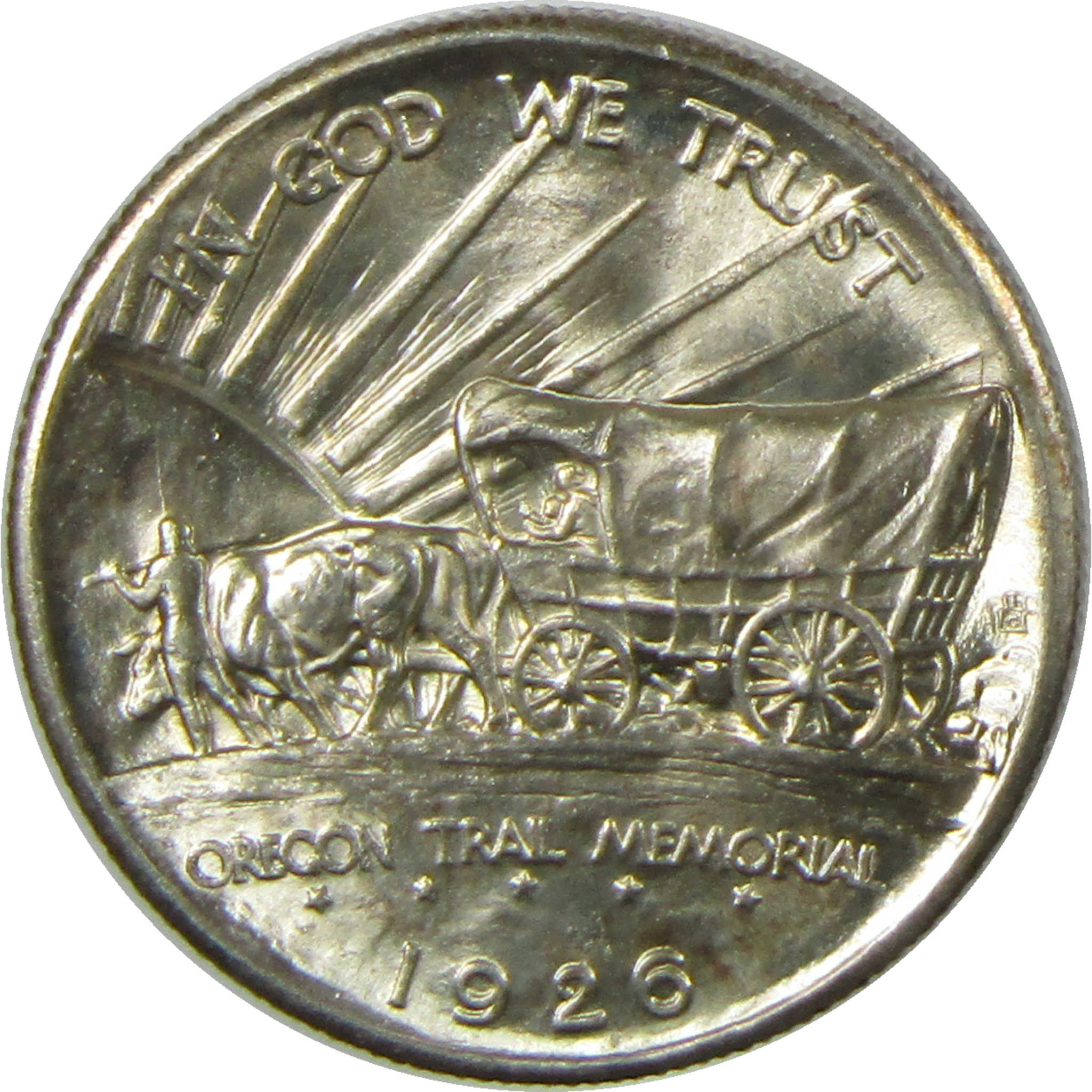 1926 Oregon Trail Commemorative Silver 50c BU Choice Uncirculated