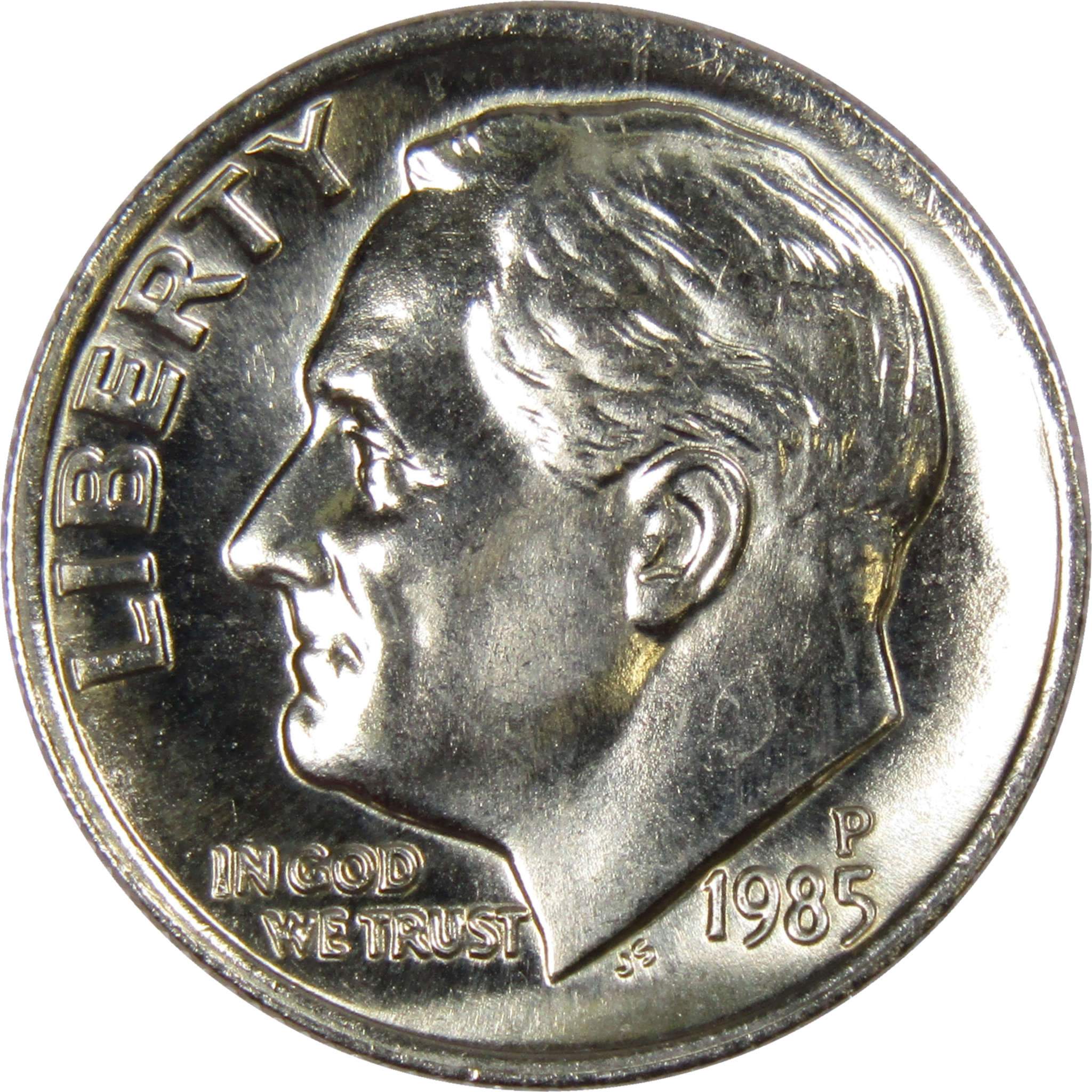 1985 P Roosevelt Dime Clad Uncirculated Mint State 10c Coin