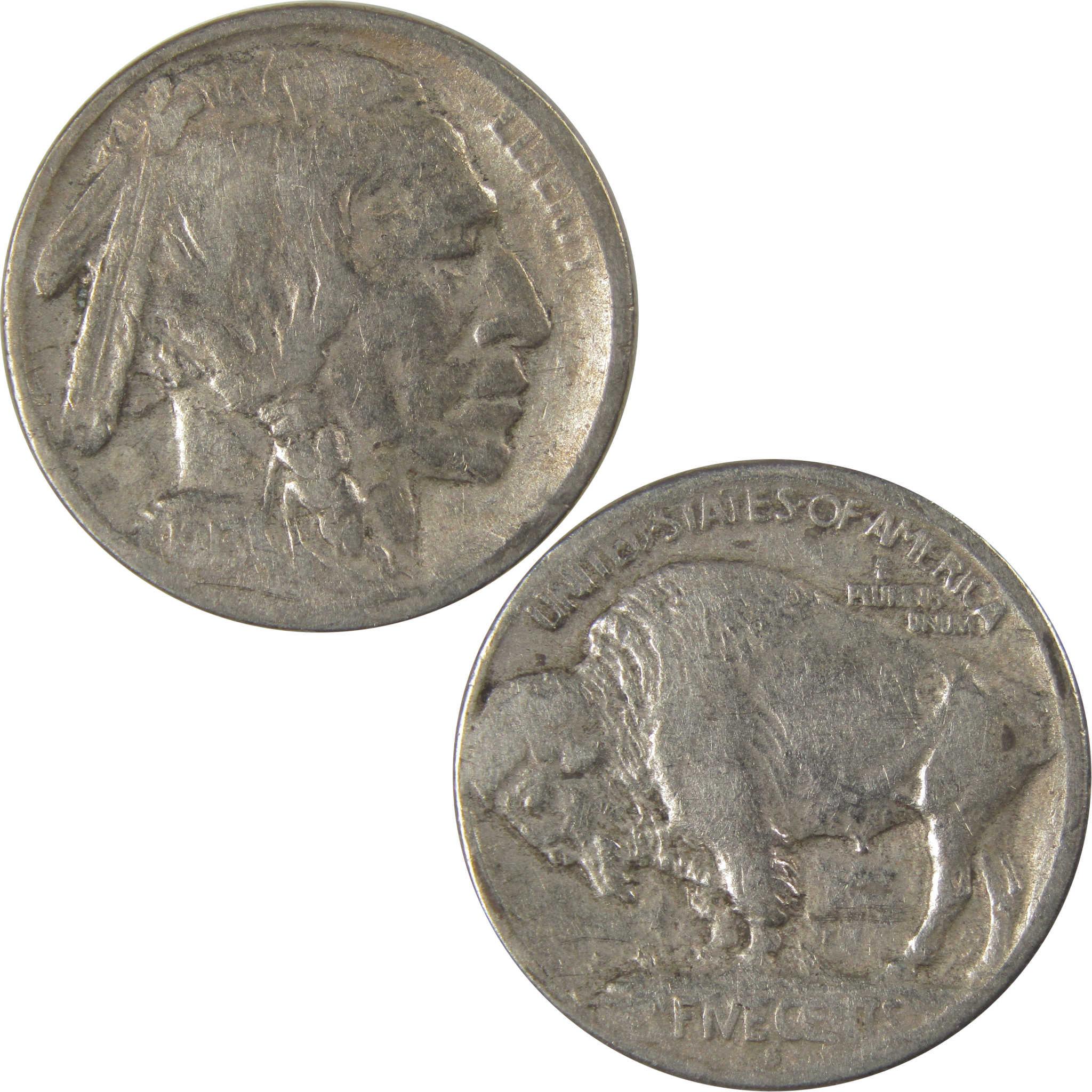 1913 S Type 1 Indian Head Buffalo Nickel F Fine Details SKU:I22909