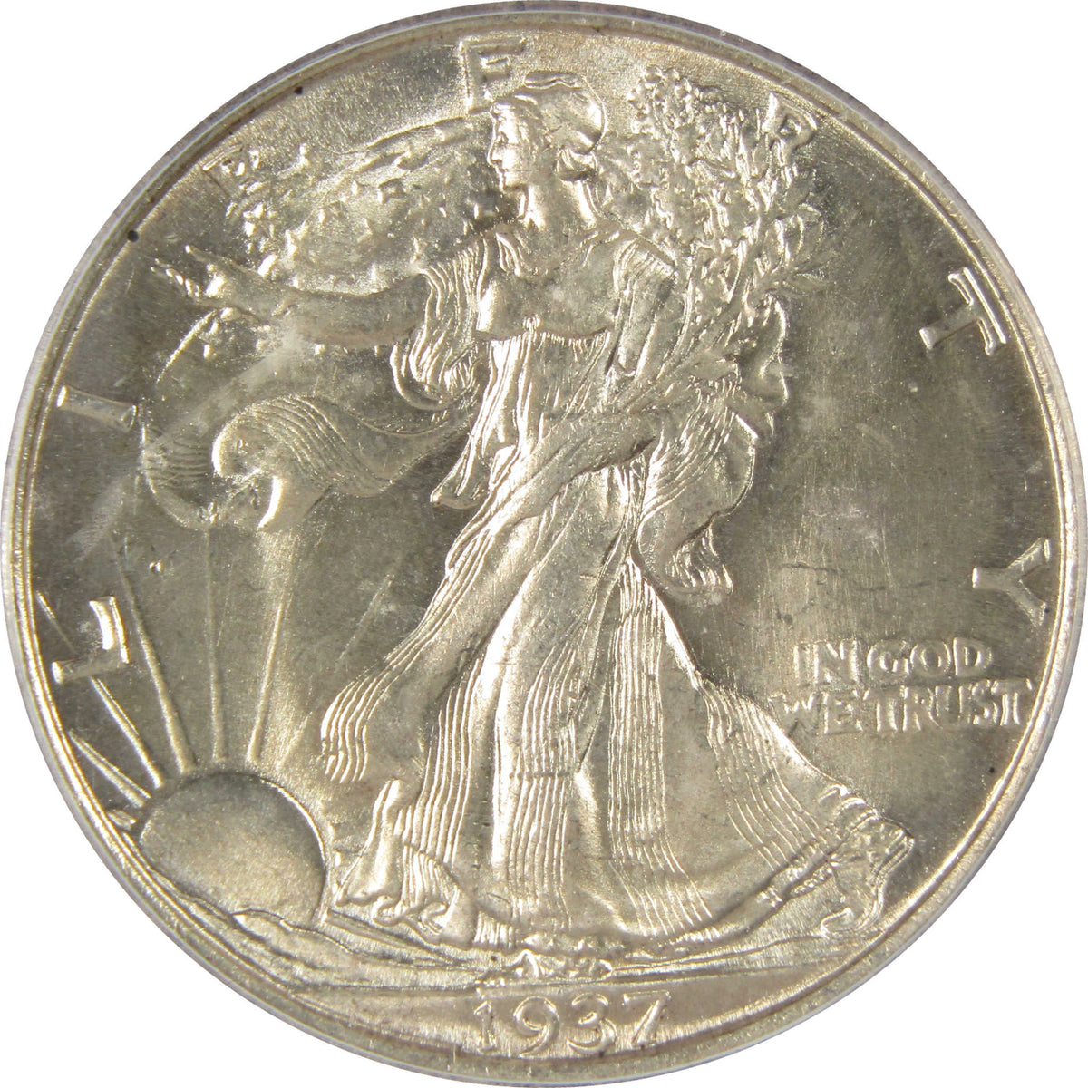 1937 Liberty Walking Silver Half Dollar MS 62 ICG 50c Coin SKU:I29163