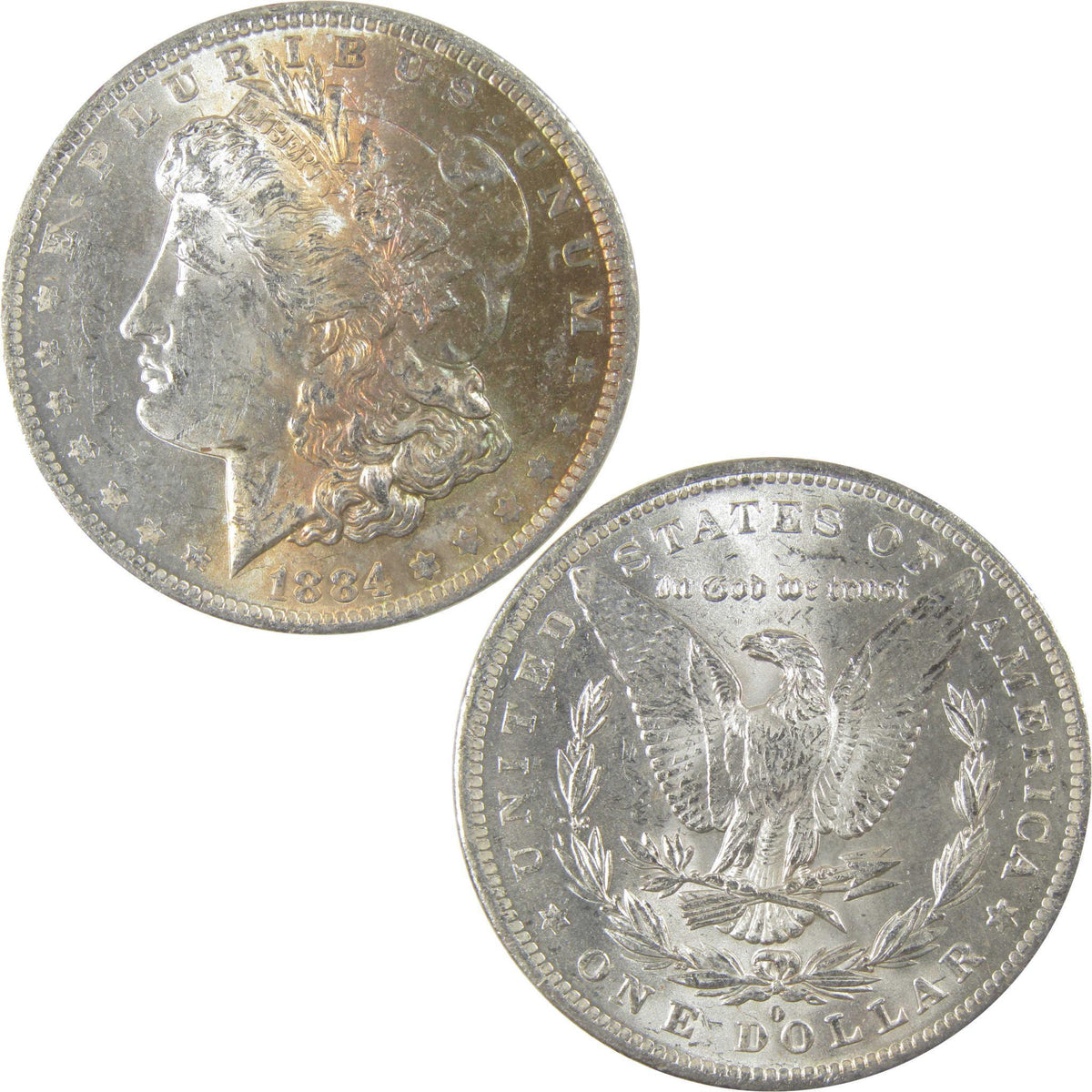 1884 O Morgan Silver Dollar BU Choice Uncirculated Toned SKU:I24183