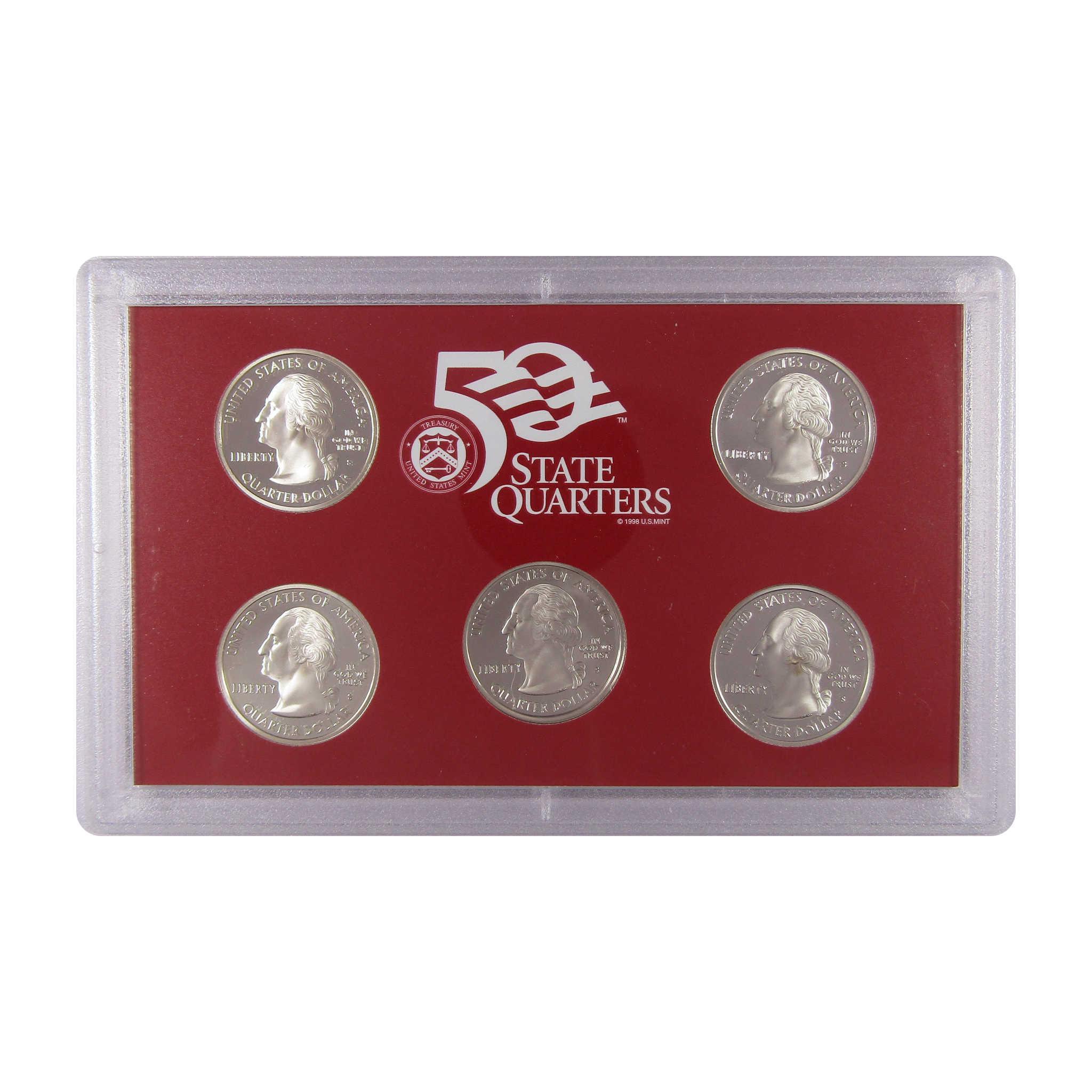 50 State Quarters coin set in protective display case, collectible U.S. coins.