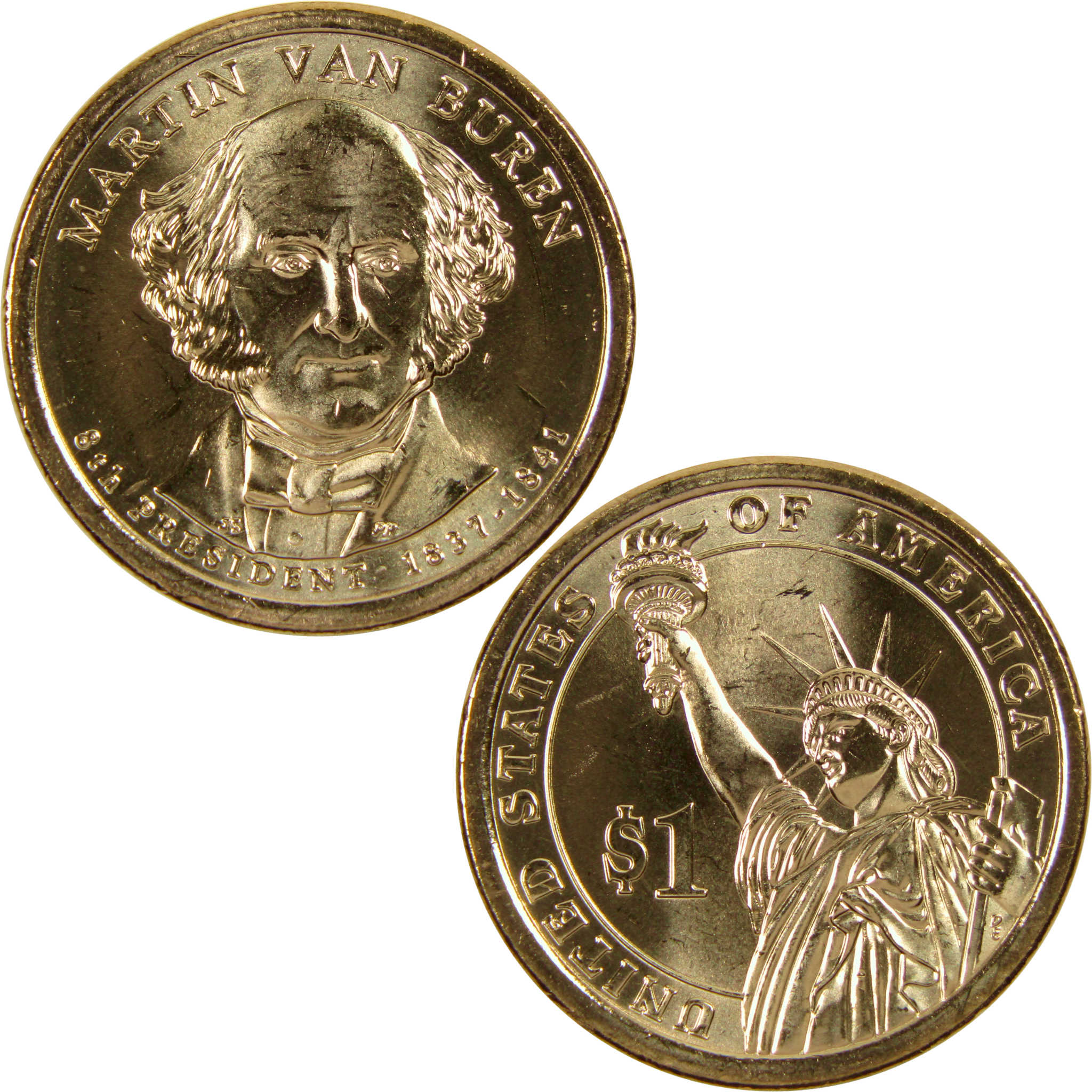 2008 D Martin Van Buren Presidential Dollar BU Uncirculated $1 Coin
