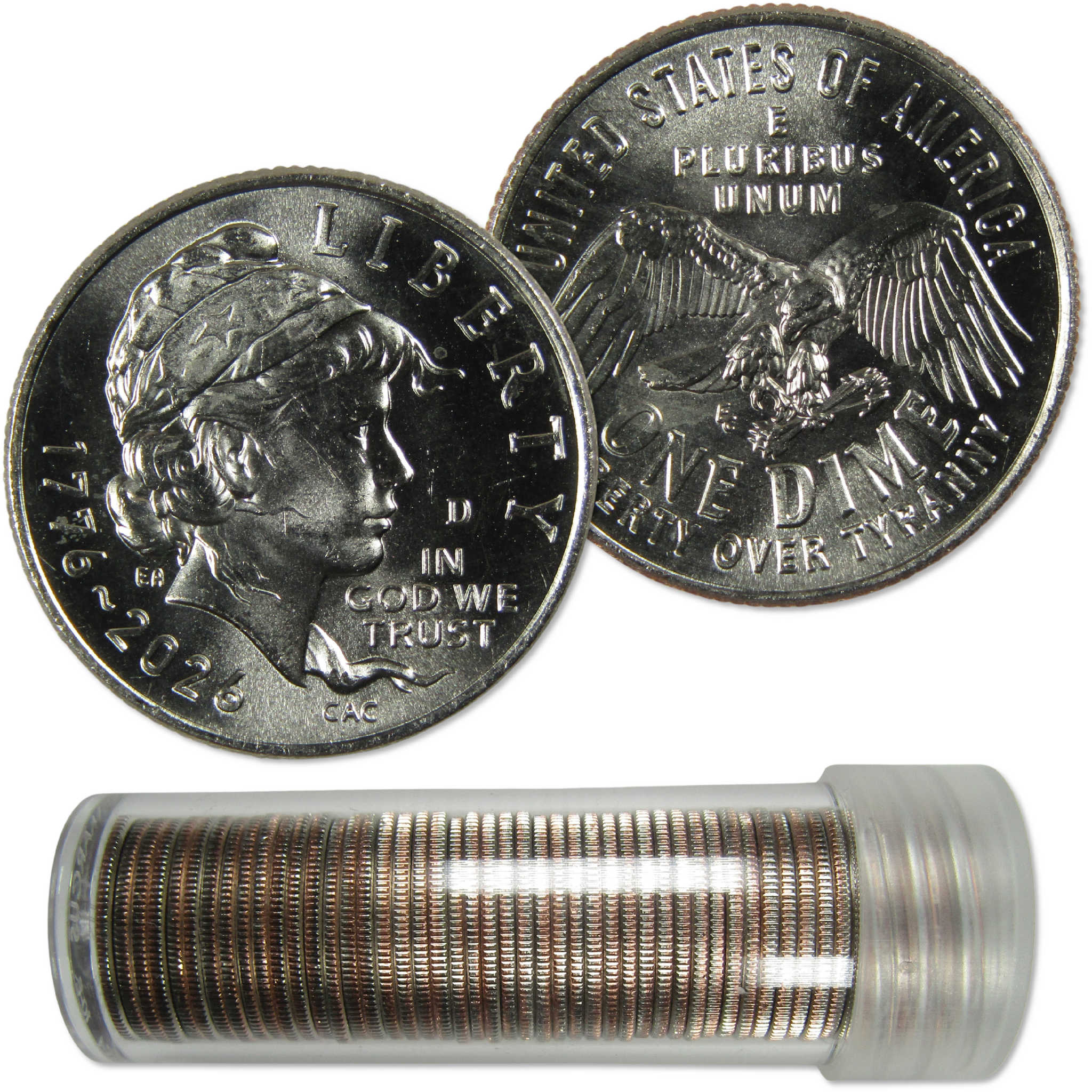 2026 D Emerging Liberty Semiquincentennial Clad Dime Roll Uncirculated