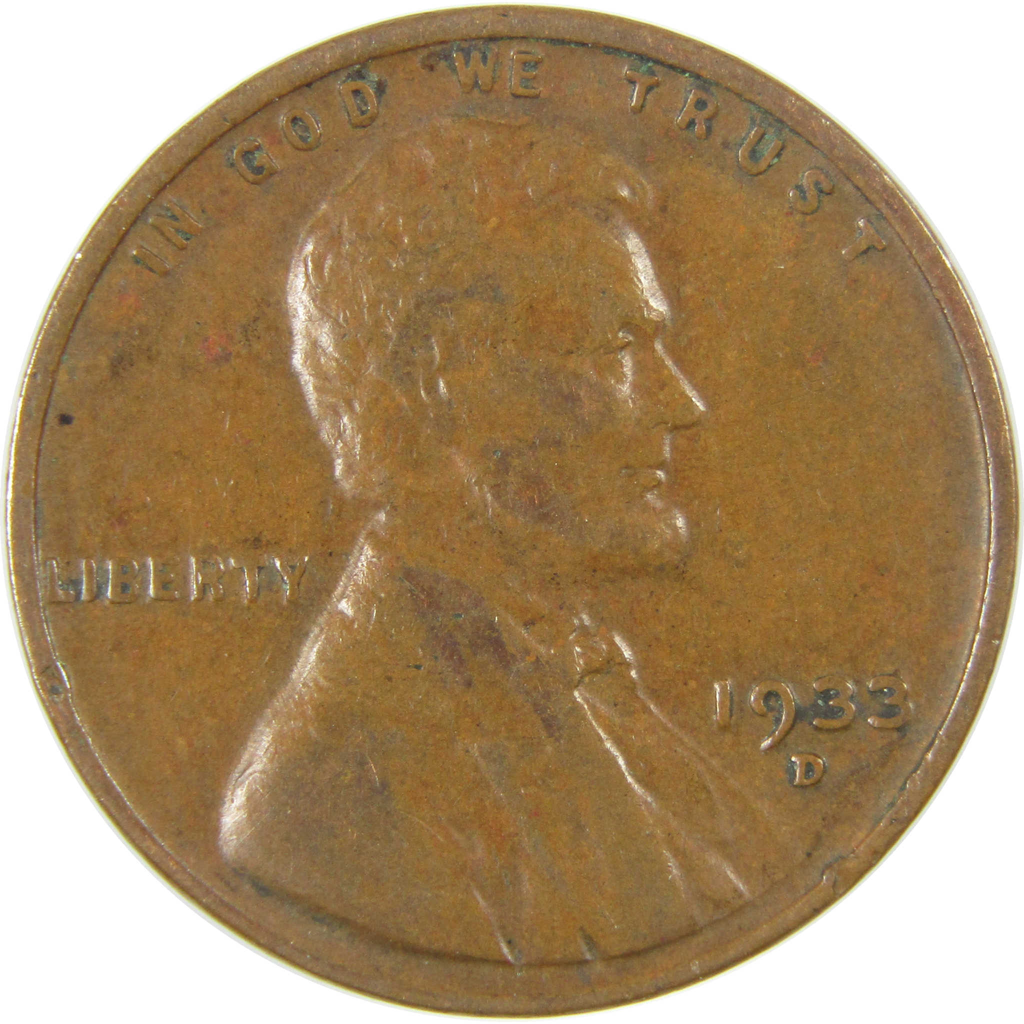1933 D Lincoln Wheat Cent VF Very Fine Penny 1c Coin SKU:I27285