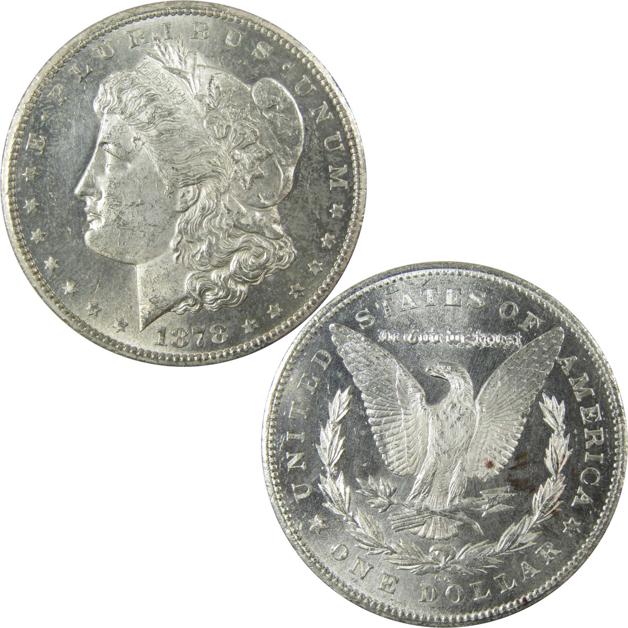 1878 CC Morgan Silver Dollar AU About Uncirculated Details SKU:CP1393 - Morgan coin - Morgan silver dollar - Morgan silver dollar for sale - Profile Coins & Collectibles