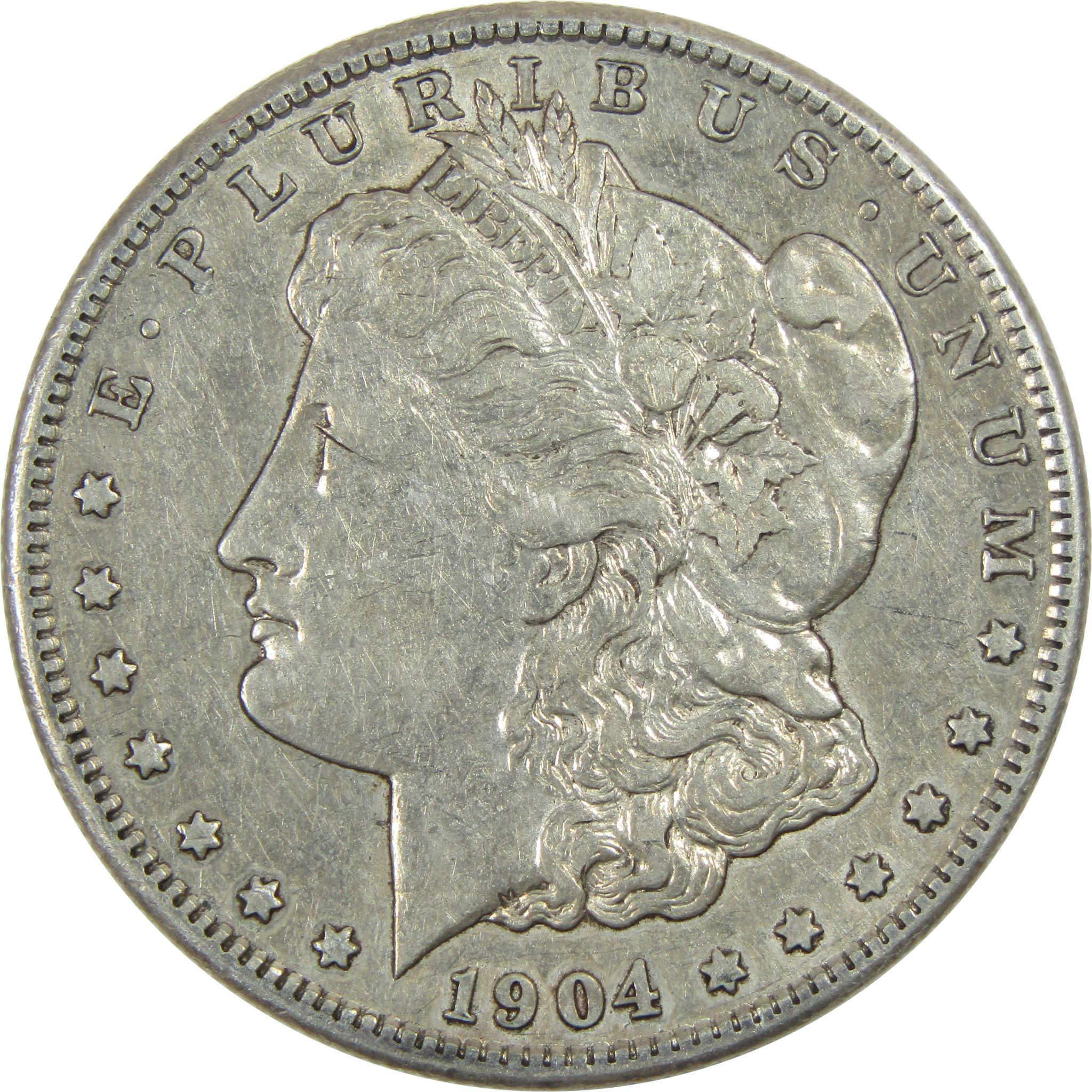 1904 S Morgan Dollar XF EF Extremely Fine Silver $1 Coin SKU:I13125 - Morgan coin - Morgan silver dollar - Morgan silver dollar for sale - Profile Coins & Collectibles