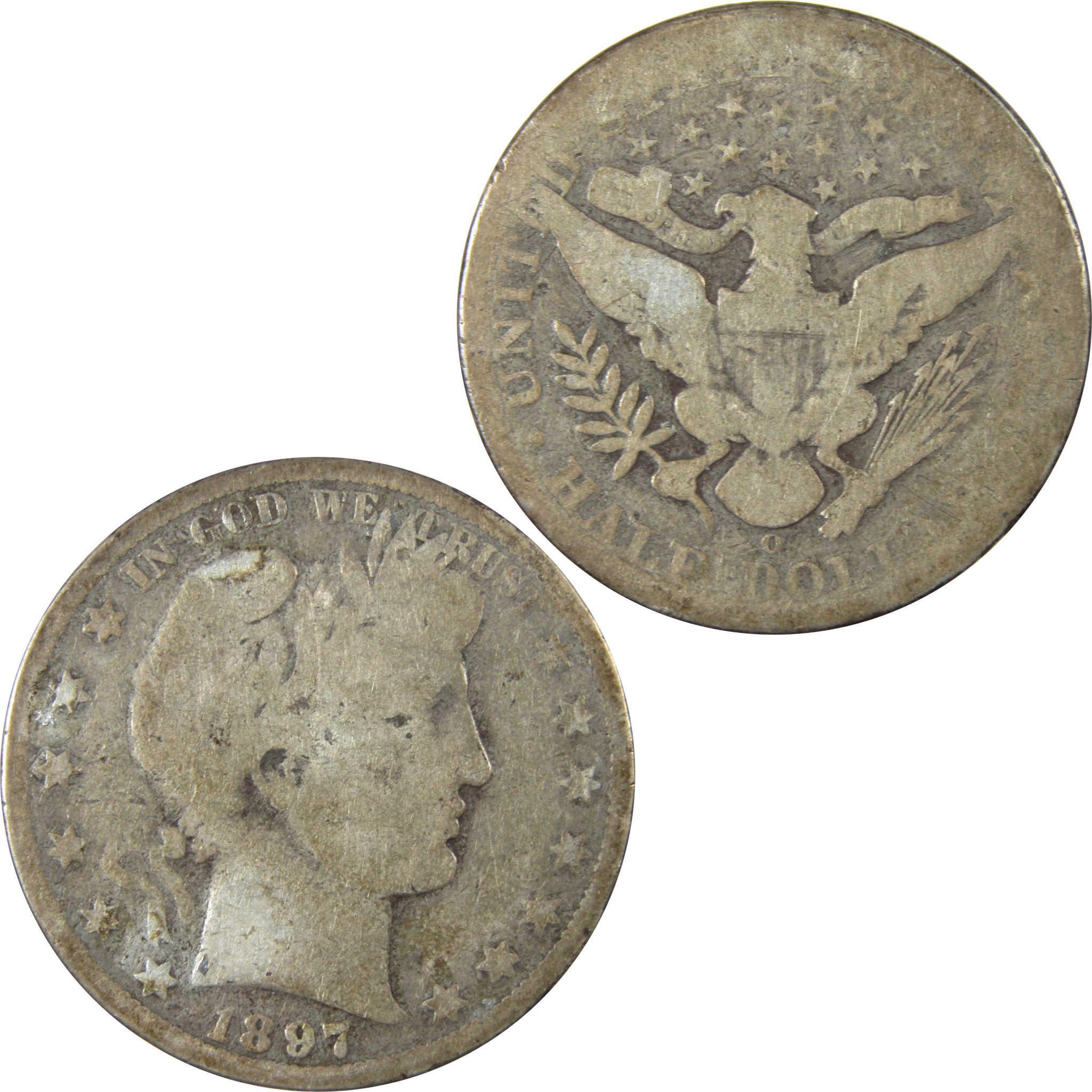 1897 O Barber Silver 50c AG About Good Details 50c CoinSKU:CP1482