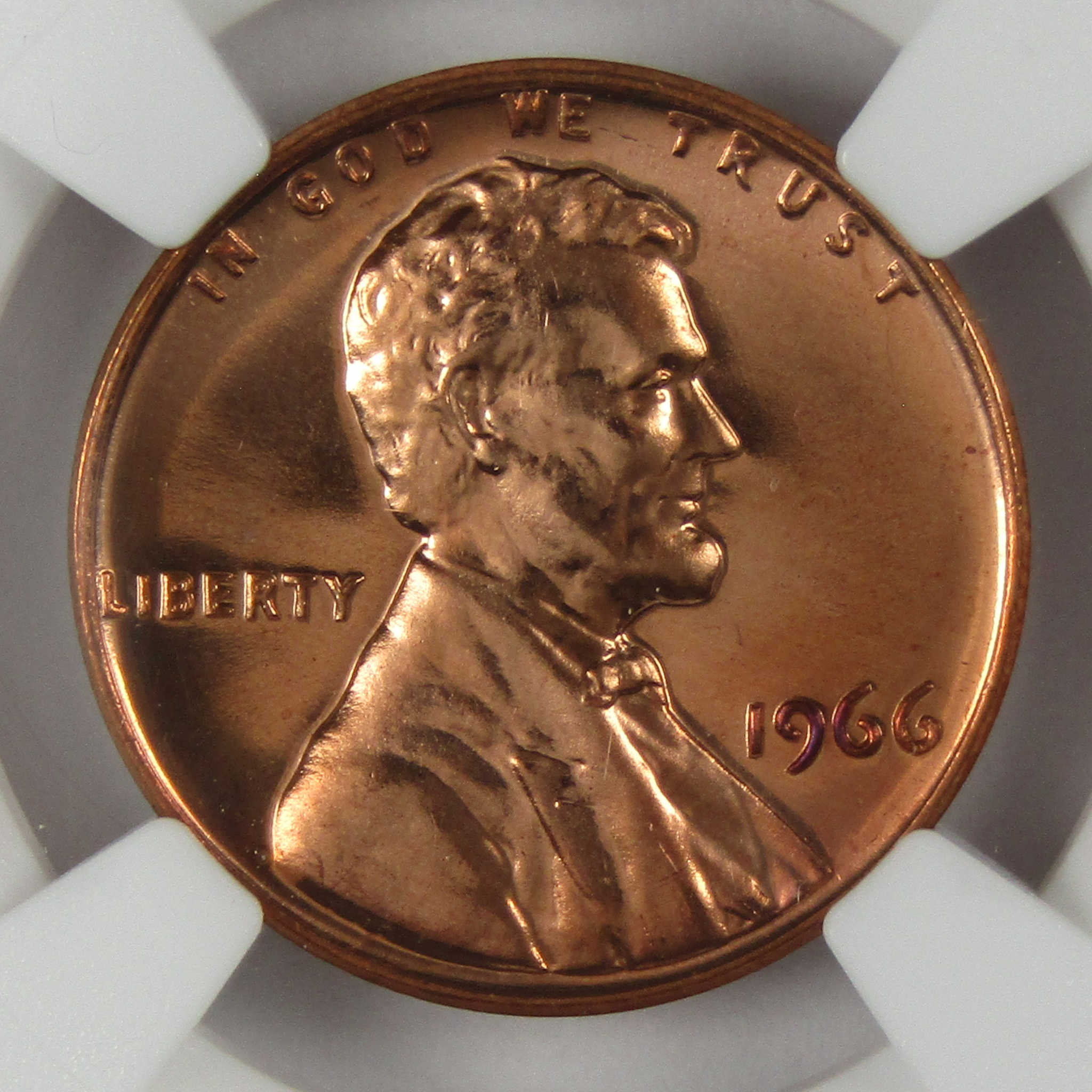1966 SMS Lincoln Memorial Cent MS 68 RD NGC Uncirculated SKU:I27497