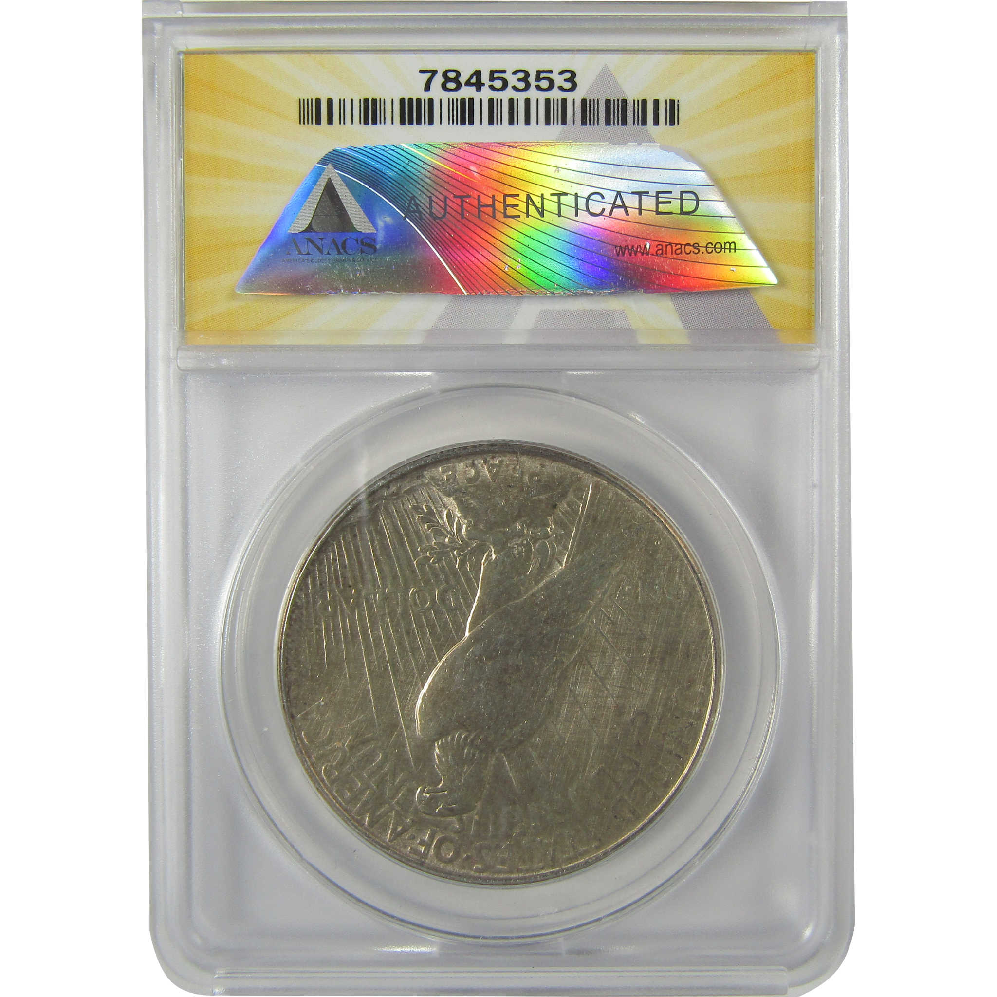 1934 D Peace Dollar AU 50 Details ANACS Silver $1 Coin SKU:I21573