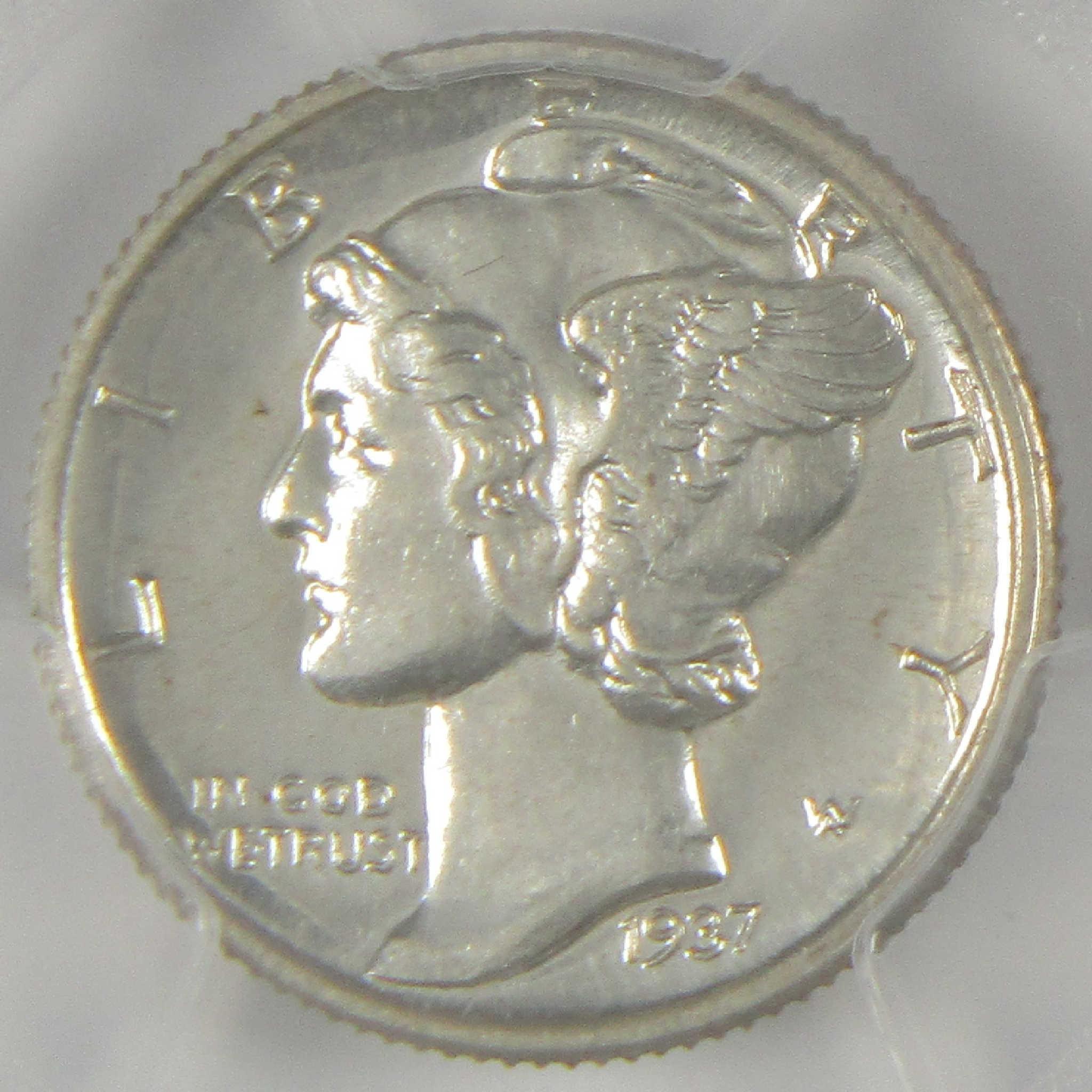1937 Mercury Dime PR 65 PCGS Silver Proof 10c Coin