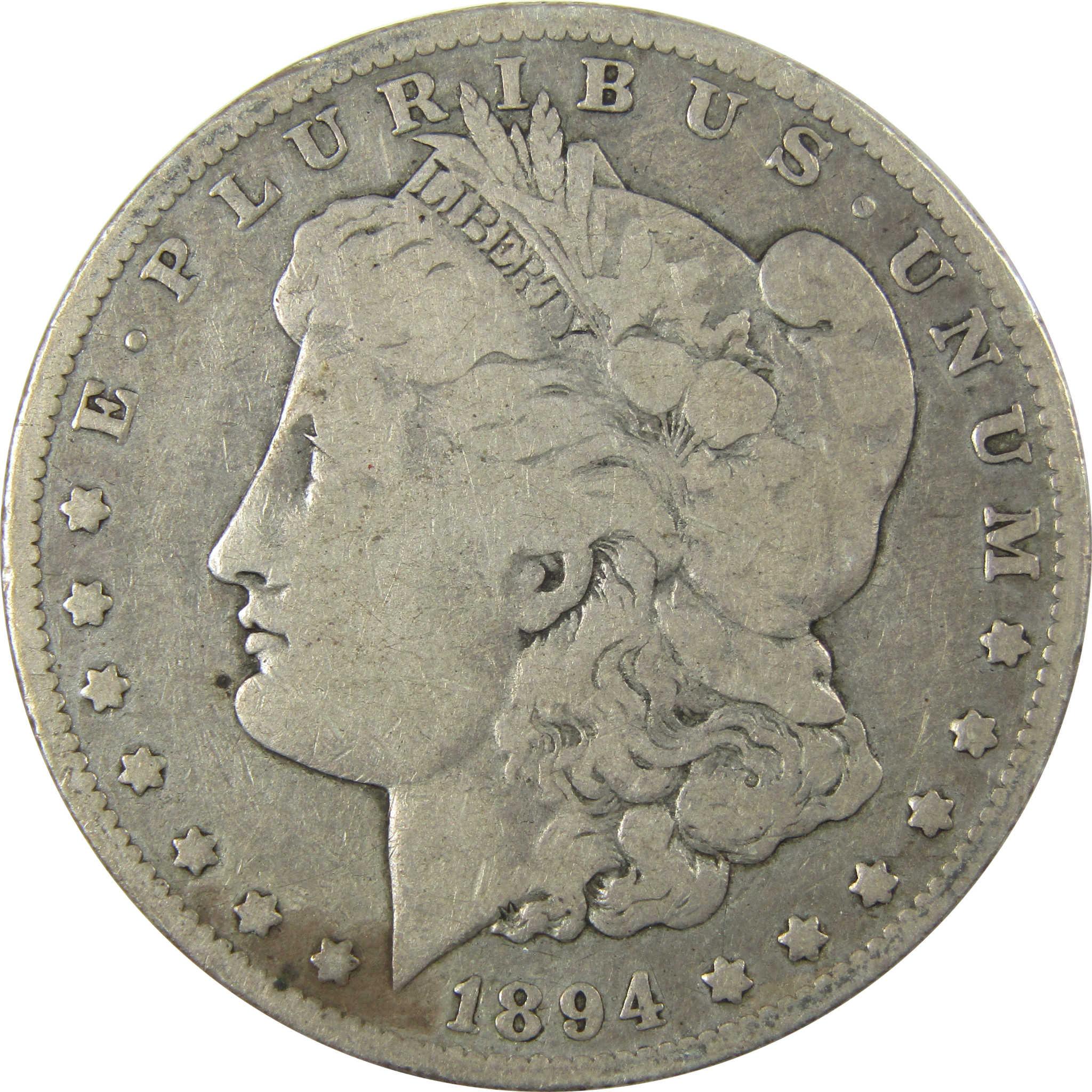 1894 O Morgan Silver Dollar VG Very Good $1 Coin SKU:I25365 - Morgan coin - Morgan silver dollar - Morgan silver dollar for sale - Profile Coins & Collectibles