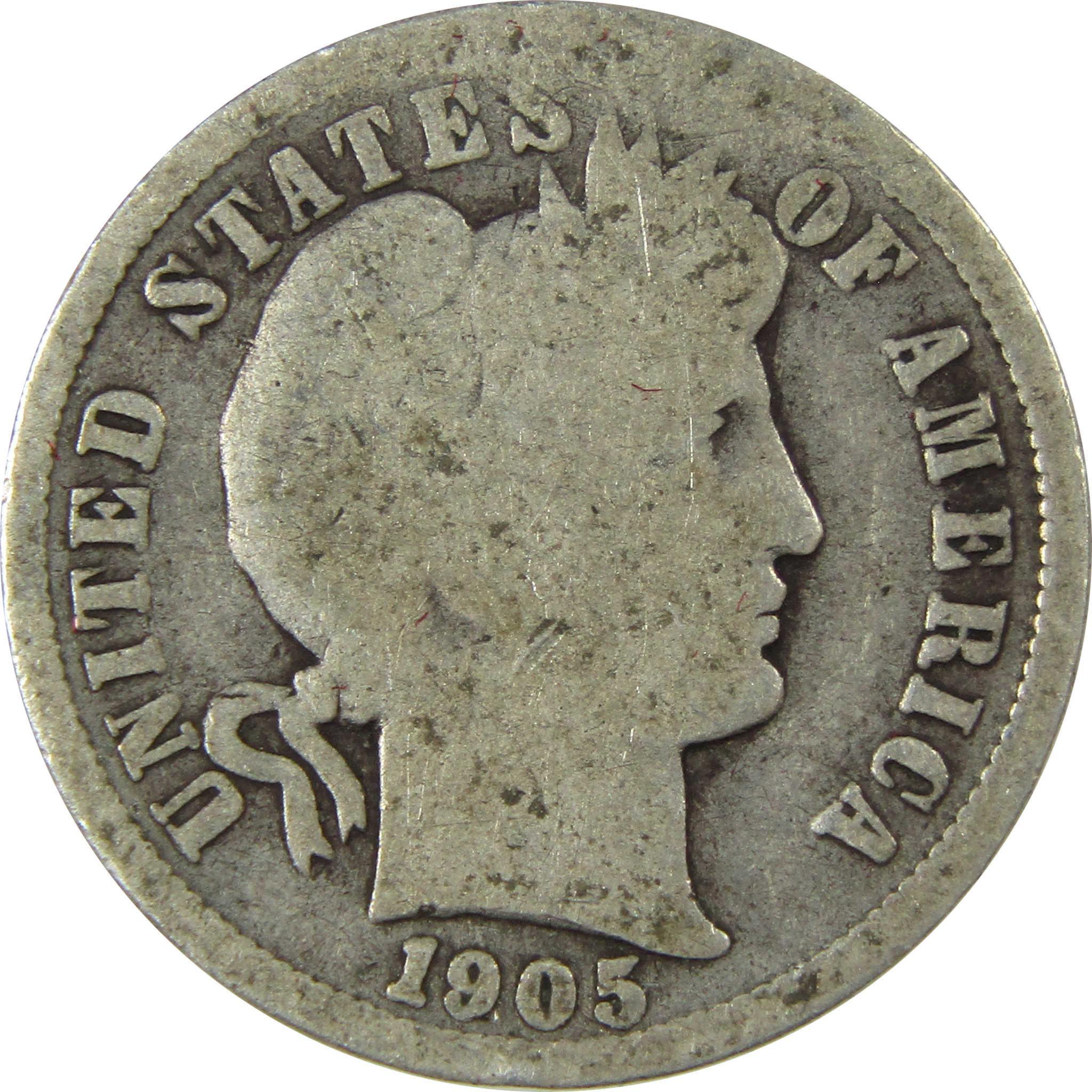 1905 O Micro O Barber Silver Dime AG About Good 10c Coin SKU:I26627