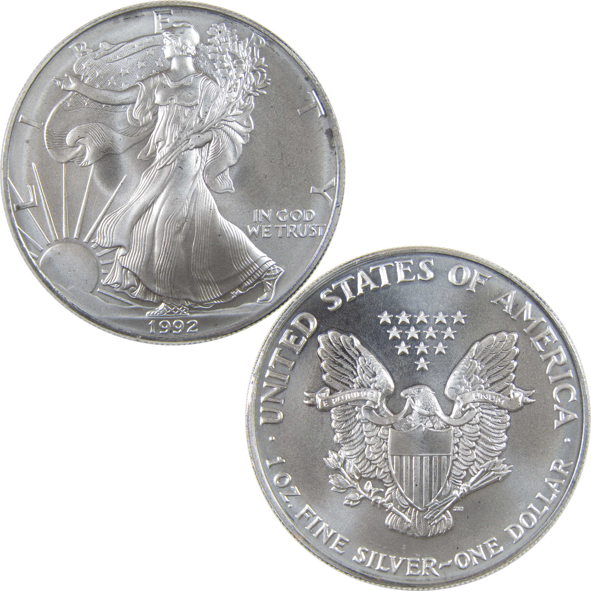 1992 American Silver Eagle Uncirculated Bullion $1 Coin