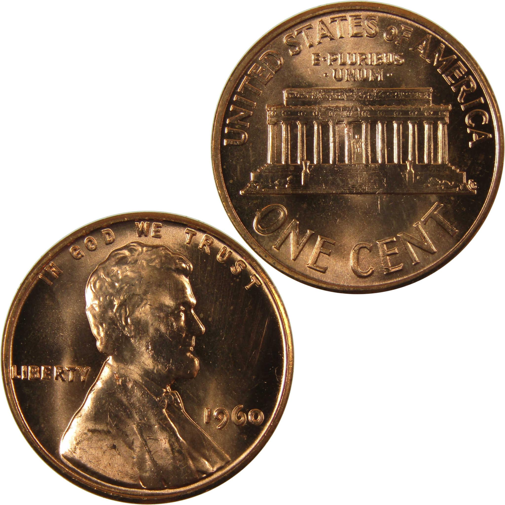 1960 Small Date Lincoln Memorial 1c Uncirculated Mint State SKU:I26574