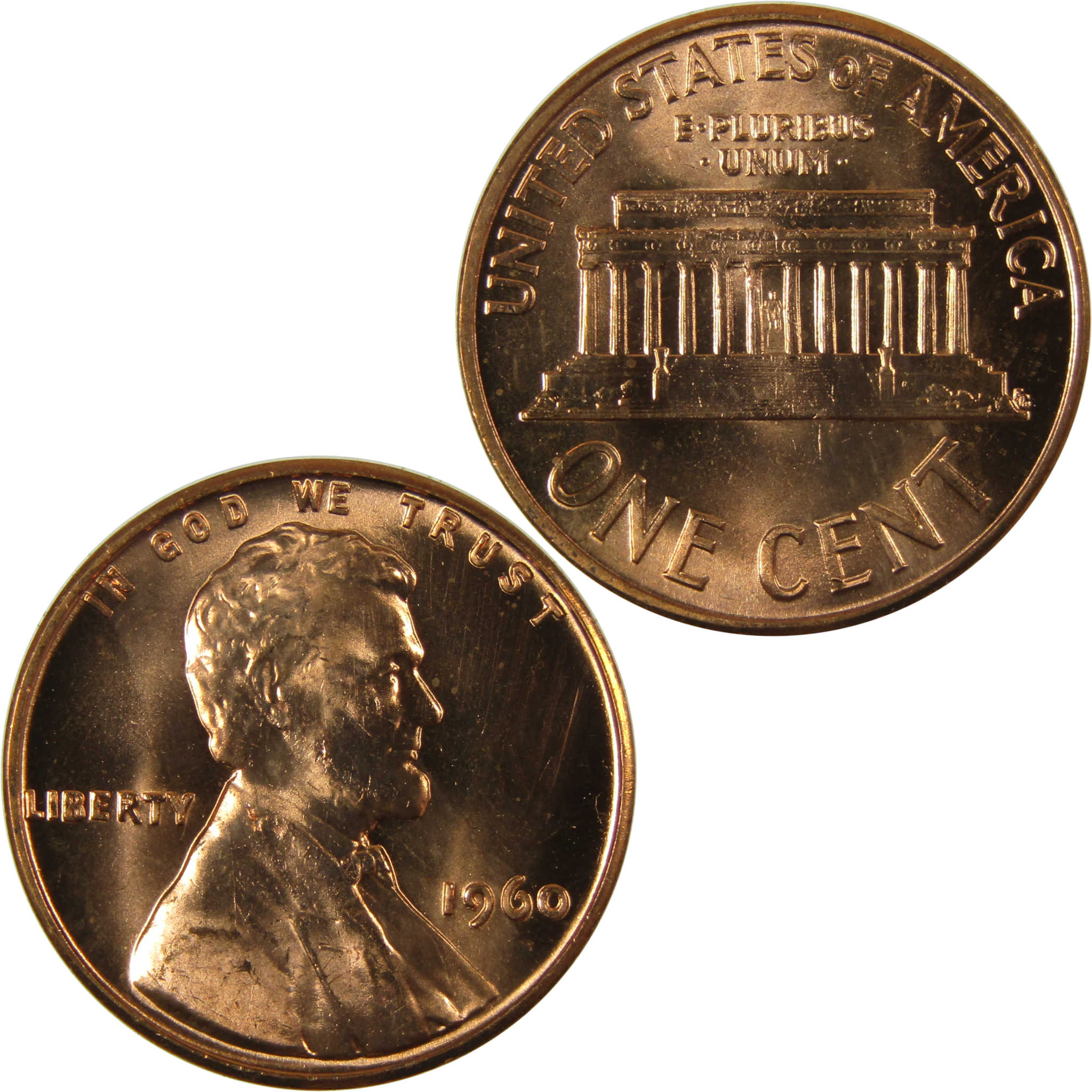 1960 Small Date Lincoln Memorial 1c Uncirculated Mint State SKU:I26574