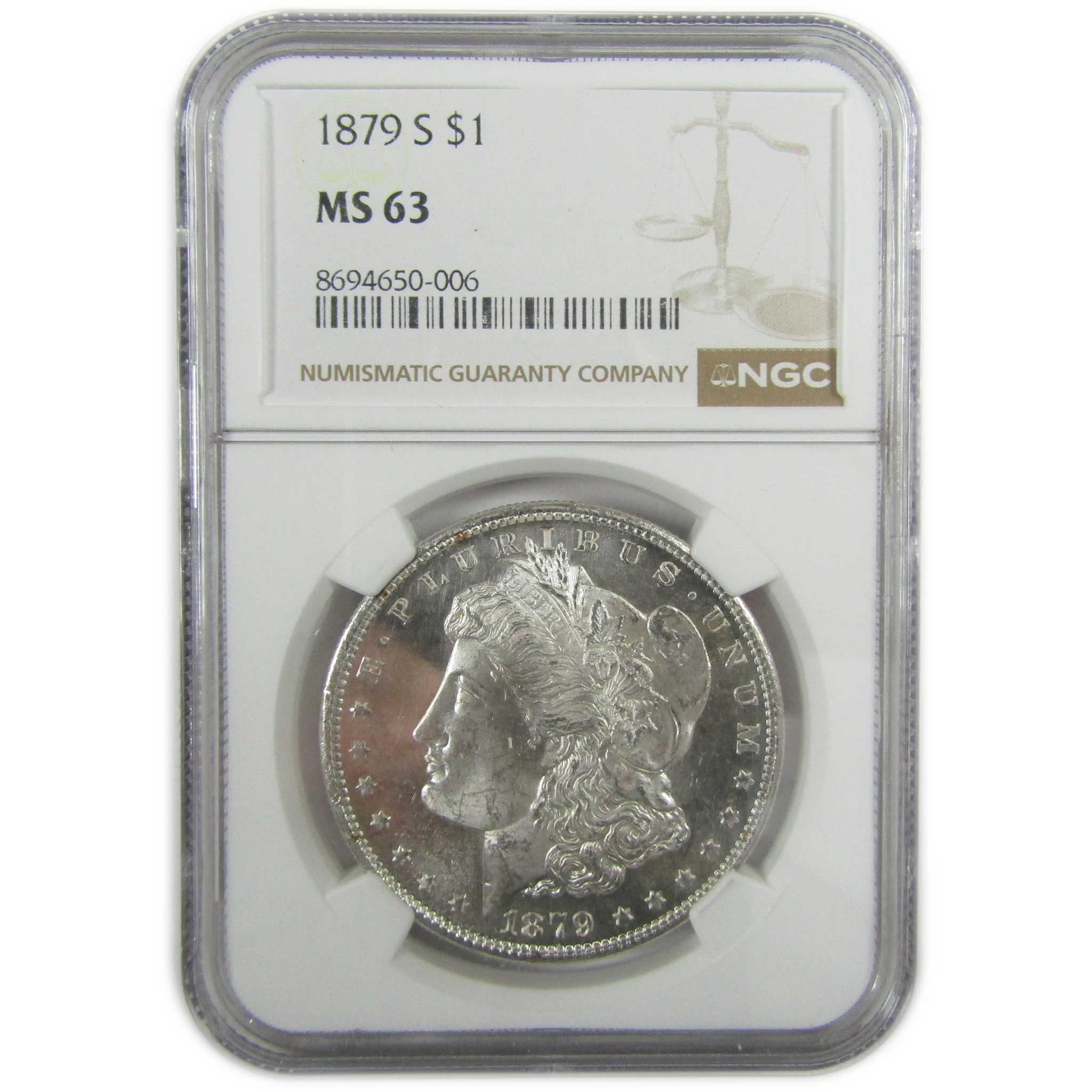 1879 S Rev 79 Morgan Silver Dollar MS 63 NGC Uncirculated SKU:I27537 - Morgan coin - Morgan silver dollar - Morgan silver dollar for sale - Profile Coins & Collectibles