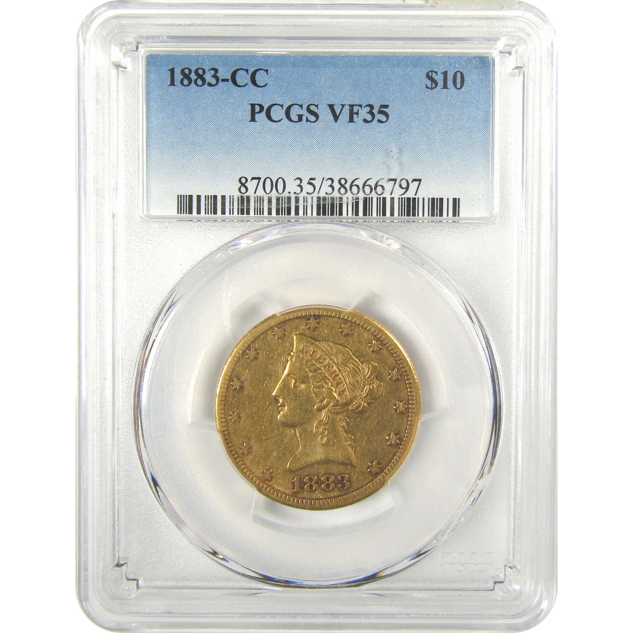 1883 CC Liberty Head Eagle VF 35 PCGS Gold $10 Coin SKU:CPC8870