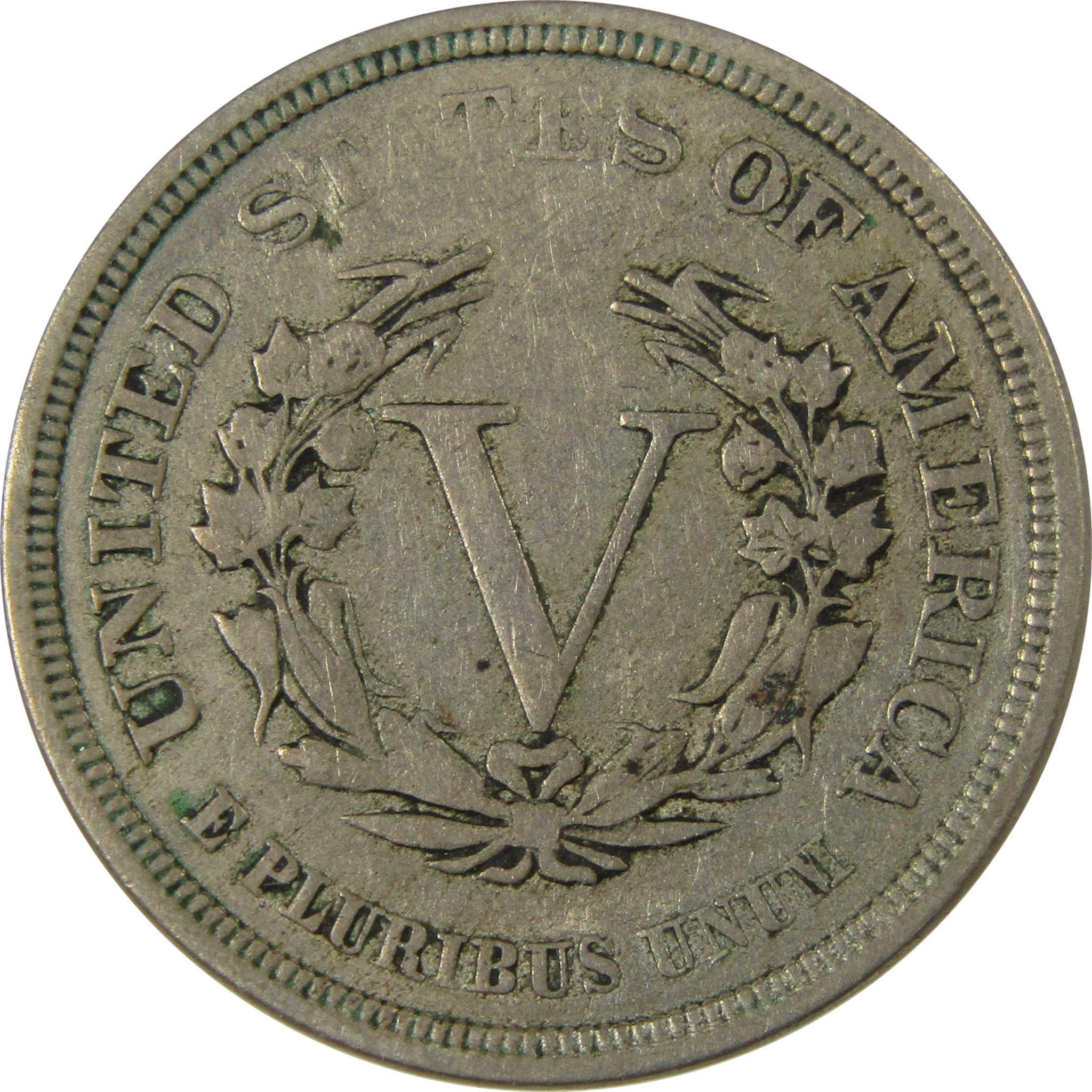 1883 No Cents Liberty Head V Nickel VF Very Fine 5c Coin SKU:I26529