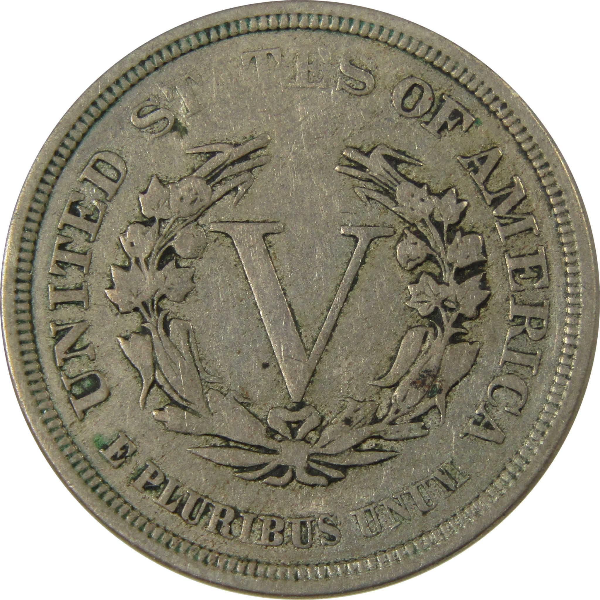 1883 No Cents Liberty Head V Nickel VF Very Fine 5c Coin SKU:I26529