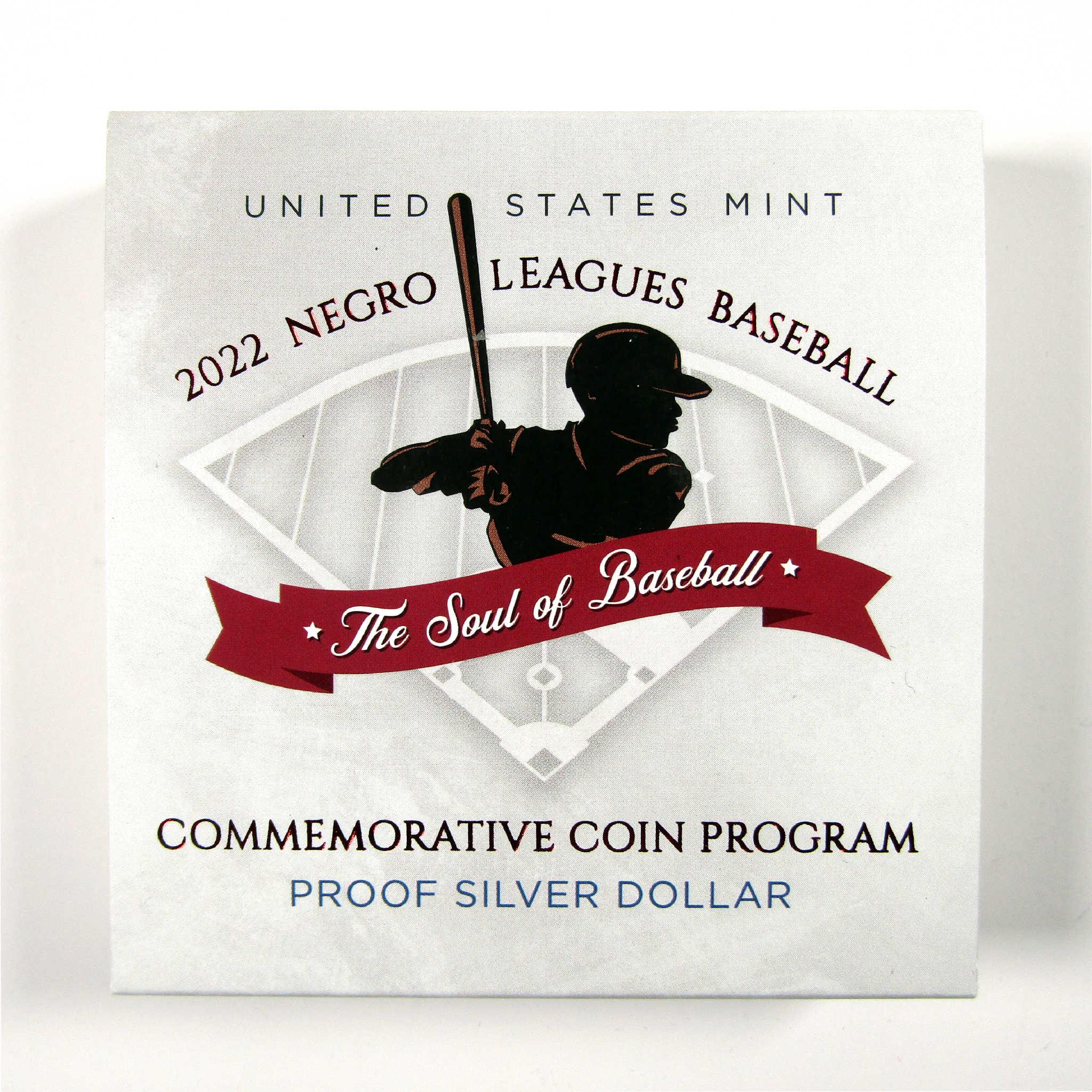 2022 P Negro Leagues Baseball Commemorative Silver Dollar Proof OGP