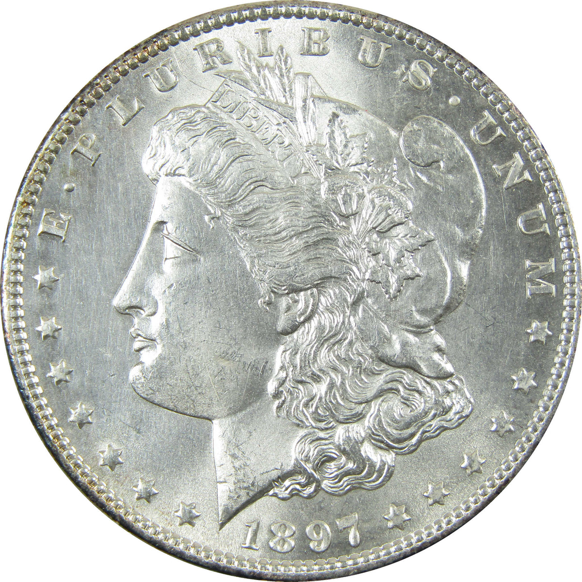 1897 Morgan Silver Dollar Uncirculated Details $1 Coin SKU:CP1683